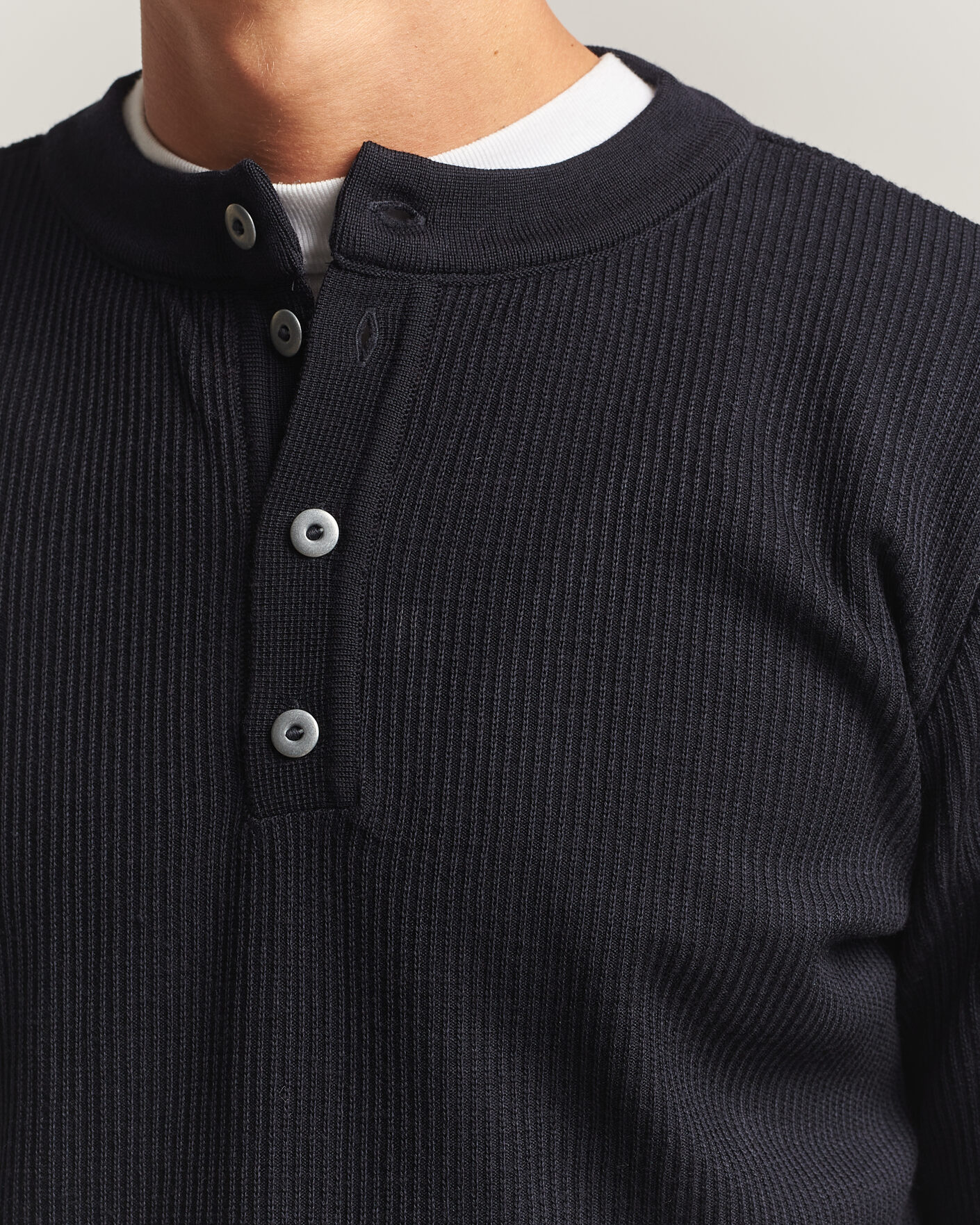 Herre | Gensere | S.N.S. Herning | Stamina Rib Henley Navy Blue