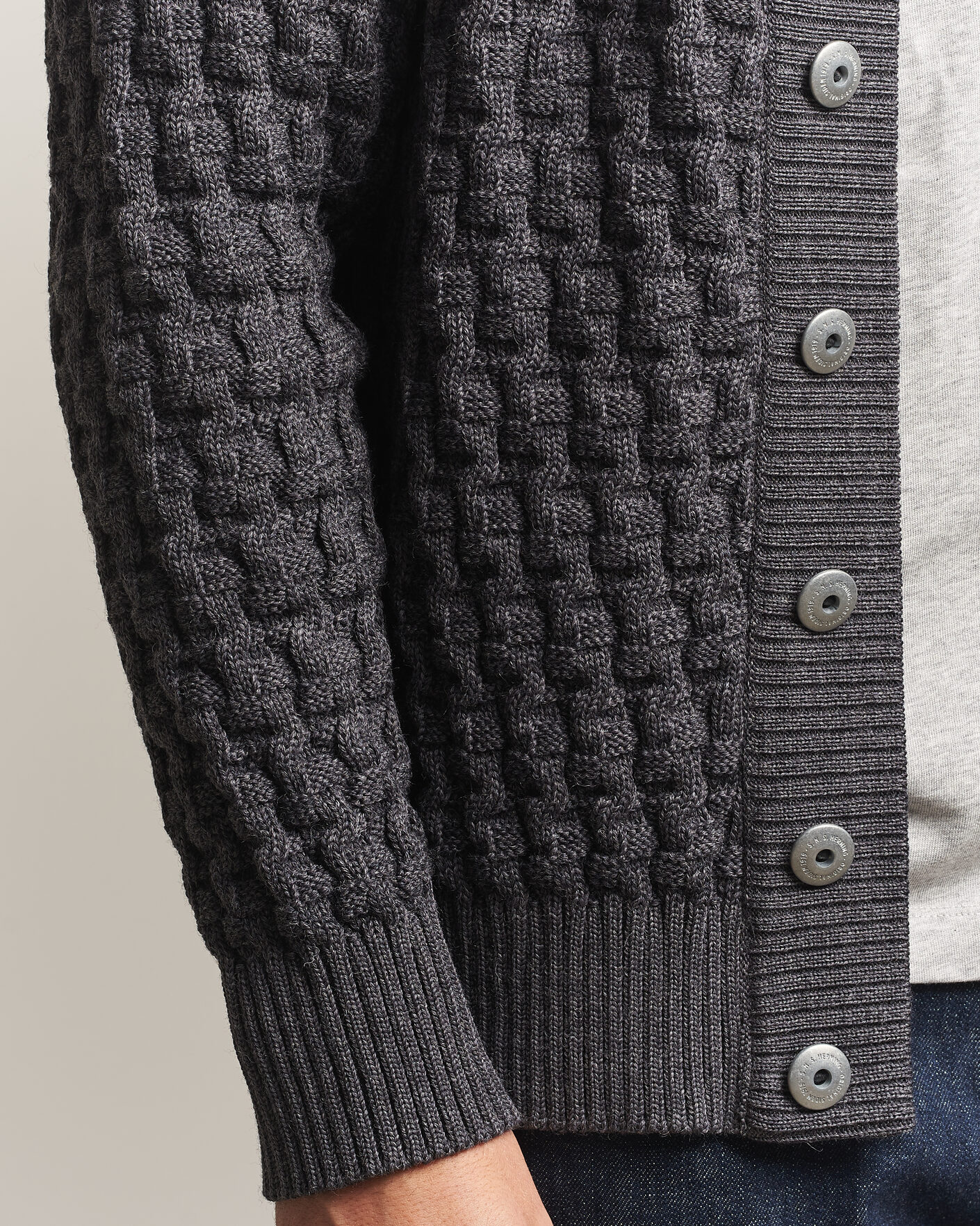 Herre | Gensere | S.N.S. Herning | Stark Cardigan Gneiss Grey