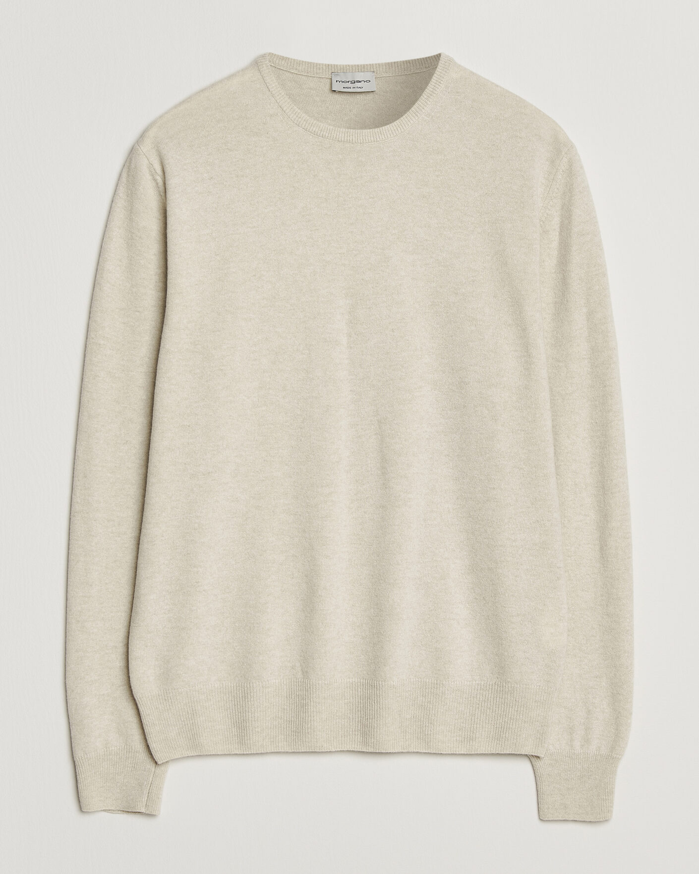 Herre | Gensere | Morgano | Wool/Cashmere Crewneck Beige