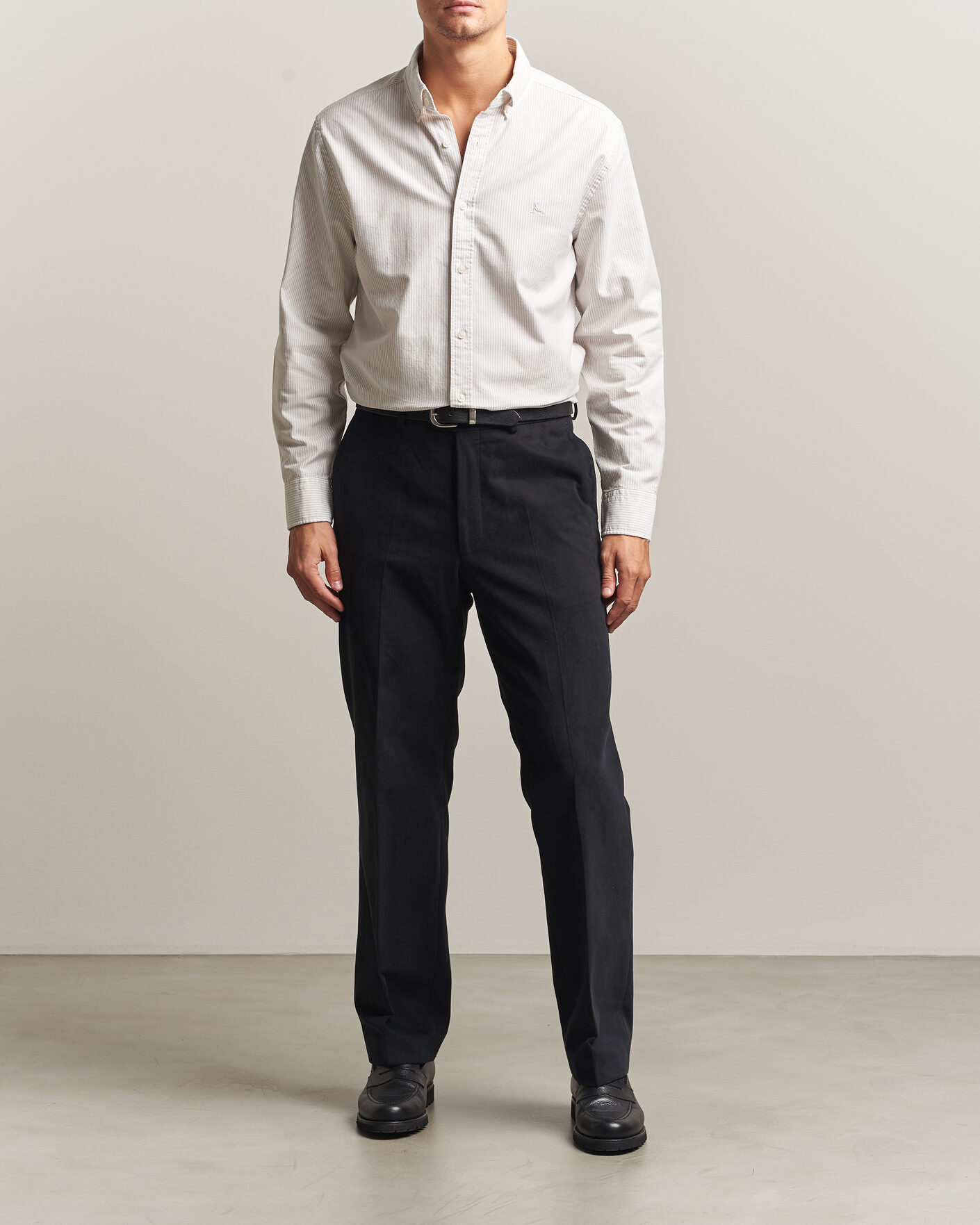 Herre | Skjorter | Charles Tyrwhitt | Button Down Stretch Oxford Shirt Stone