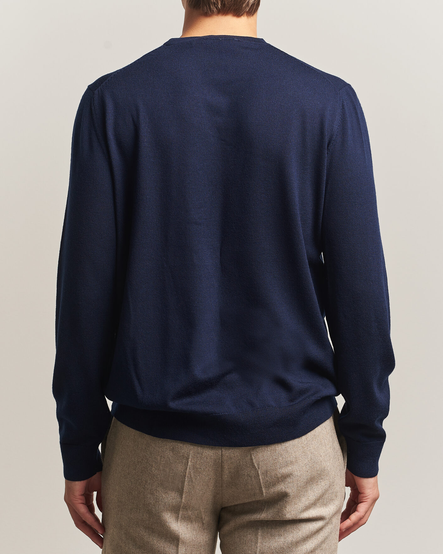 Herre | Gensere | Charles Tyrwhitt | Pure Merino Crew Neck Jumper Navy