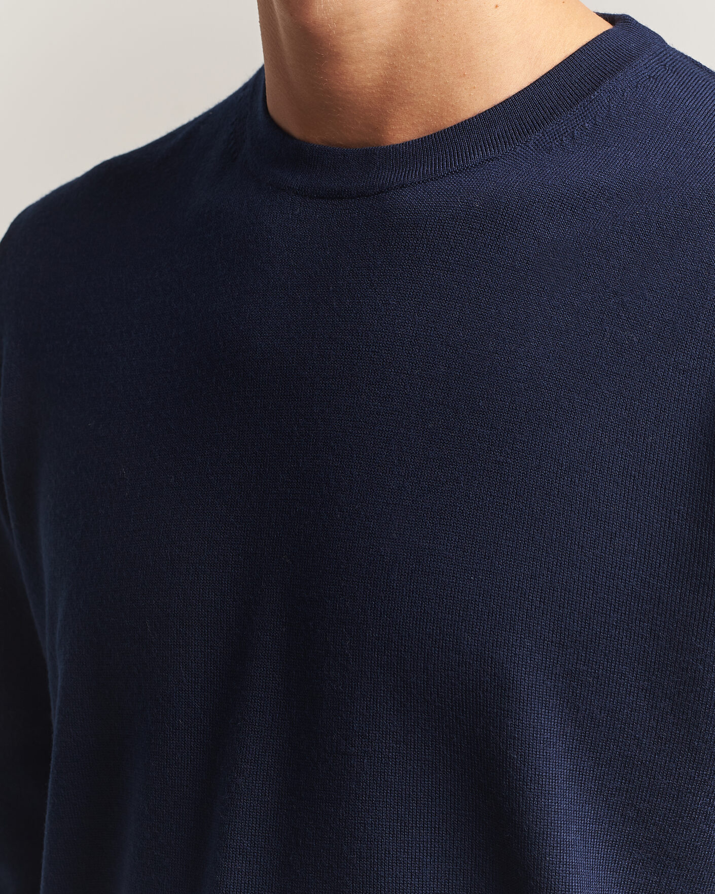 Herre | Gensere | Charles Tyrwhitt | Pure Merino Crew Neck Jumper Navy