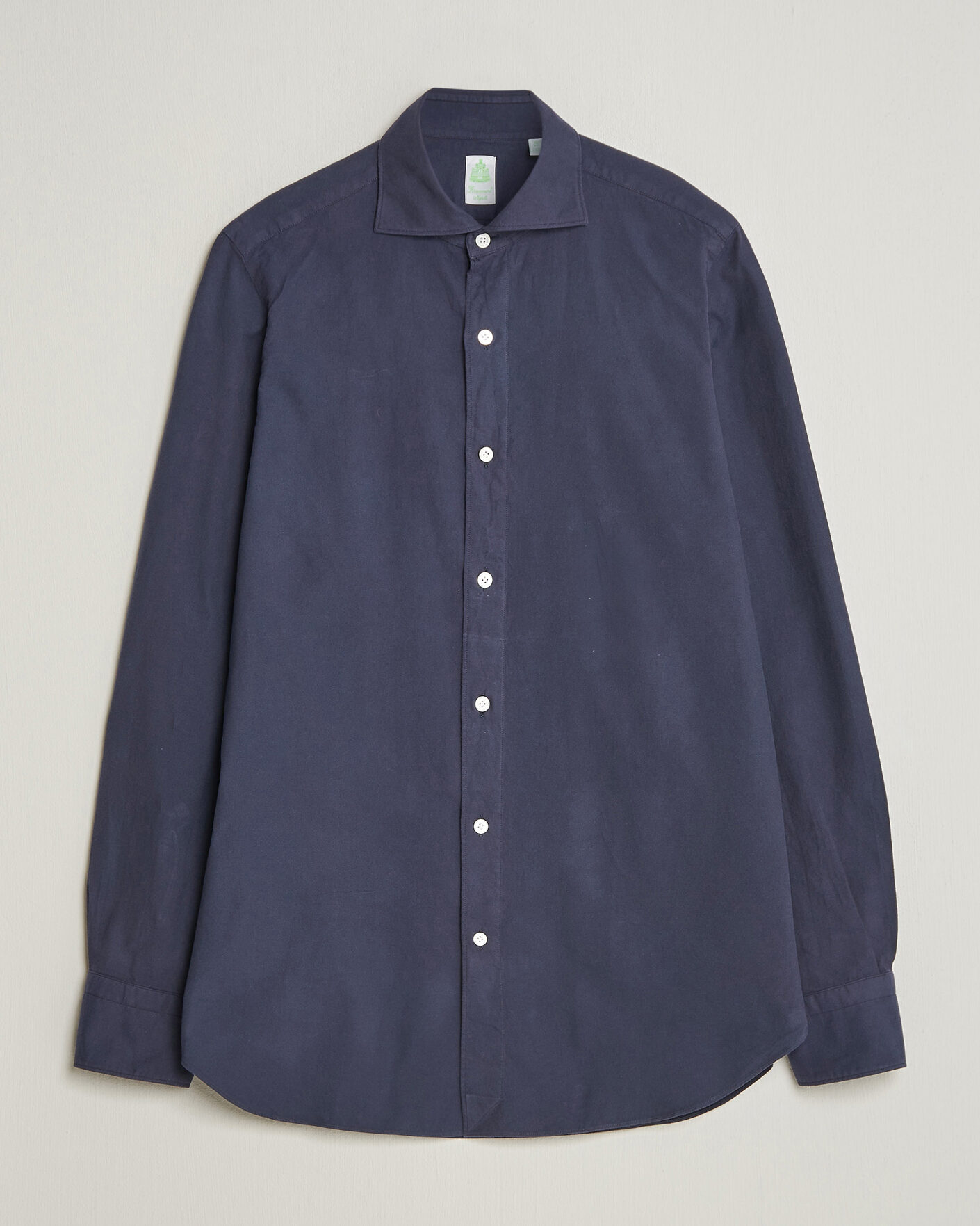 Herre | Skjorter | Finamore Napoli | Gaeta Flannel Sport Shirt Navy