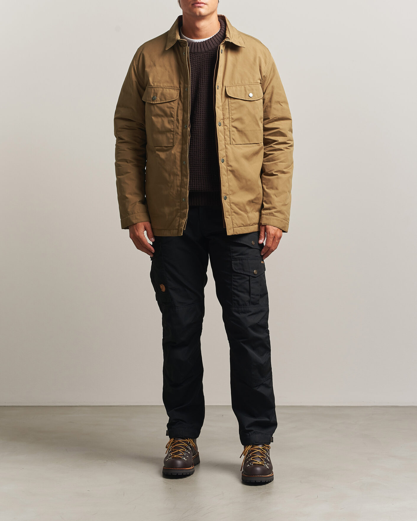 Herre | Jakker | Fjällräven | Övik Down Shirt Jacket Wood Brown