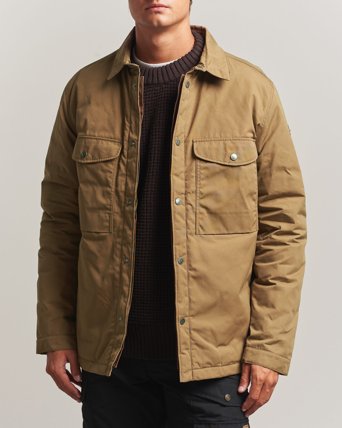 Herre | Jakker | Fjällräven | Övik Down Shirt Jacket Wood Brown