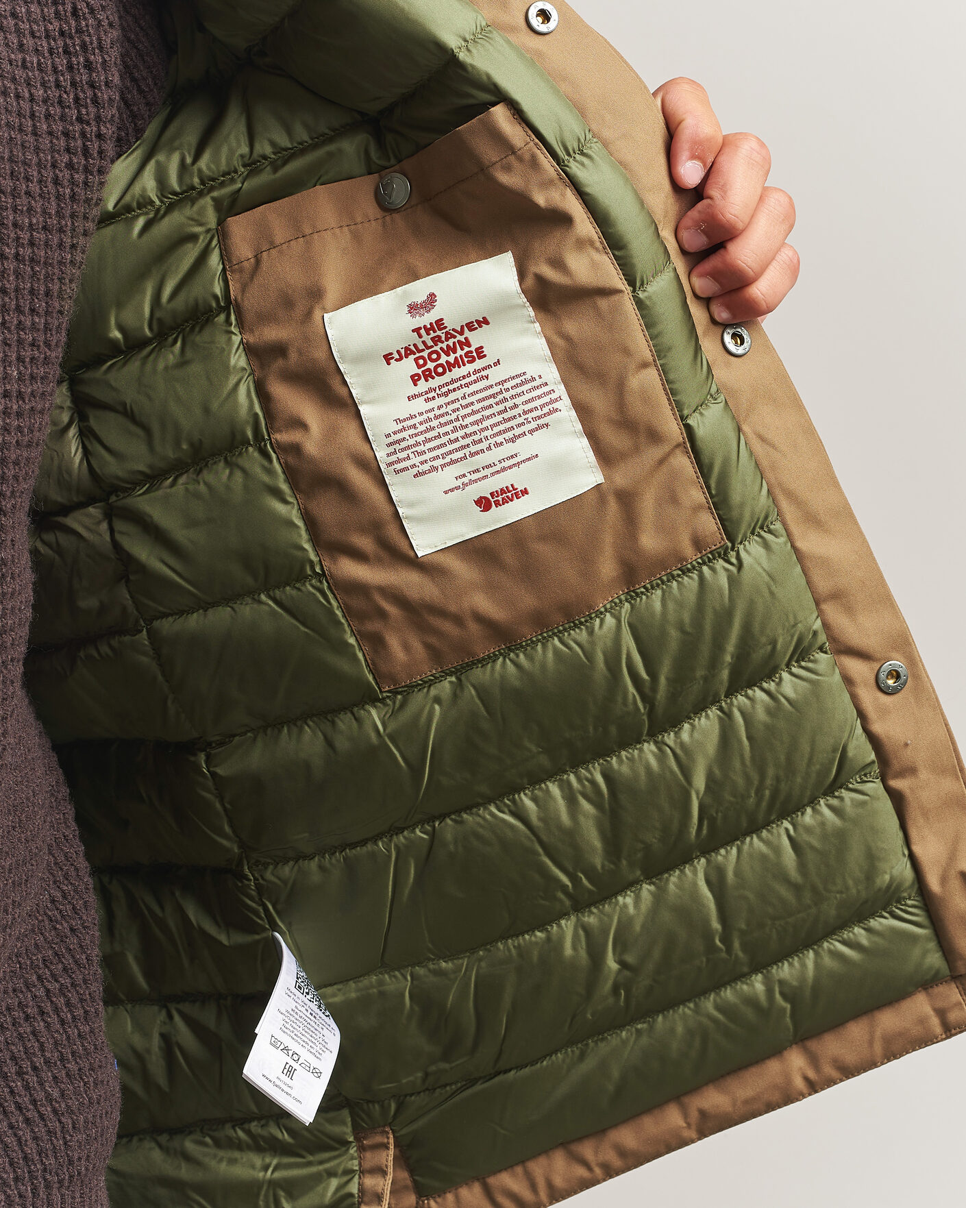 Herre | Jakker | Fjällräven | Övik Down Shirt Jacket Wood Brown