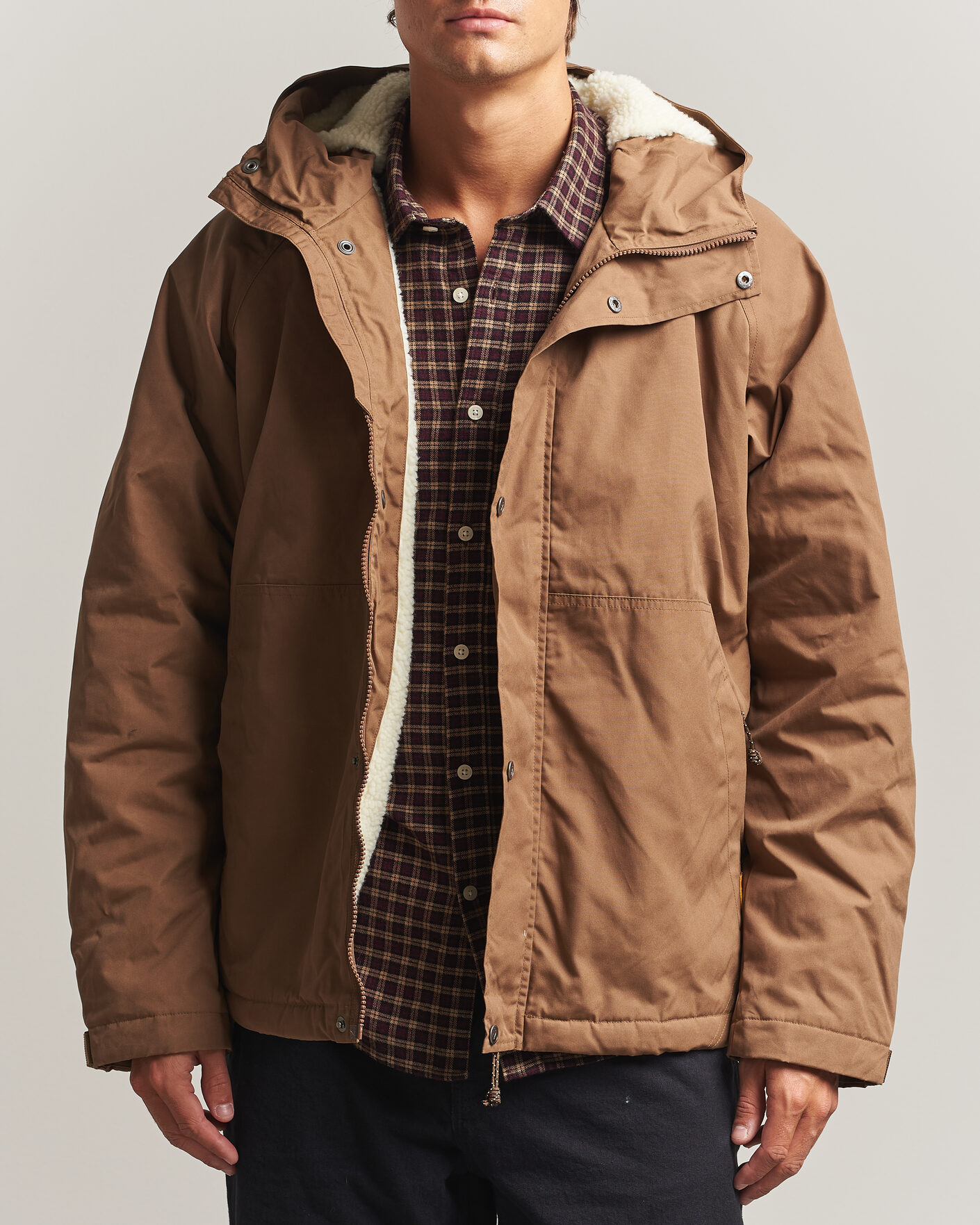 Herre | Jakker | Fjällräven | Vardag G-1000 Pile Jacket Wood Brown