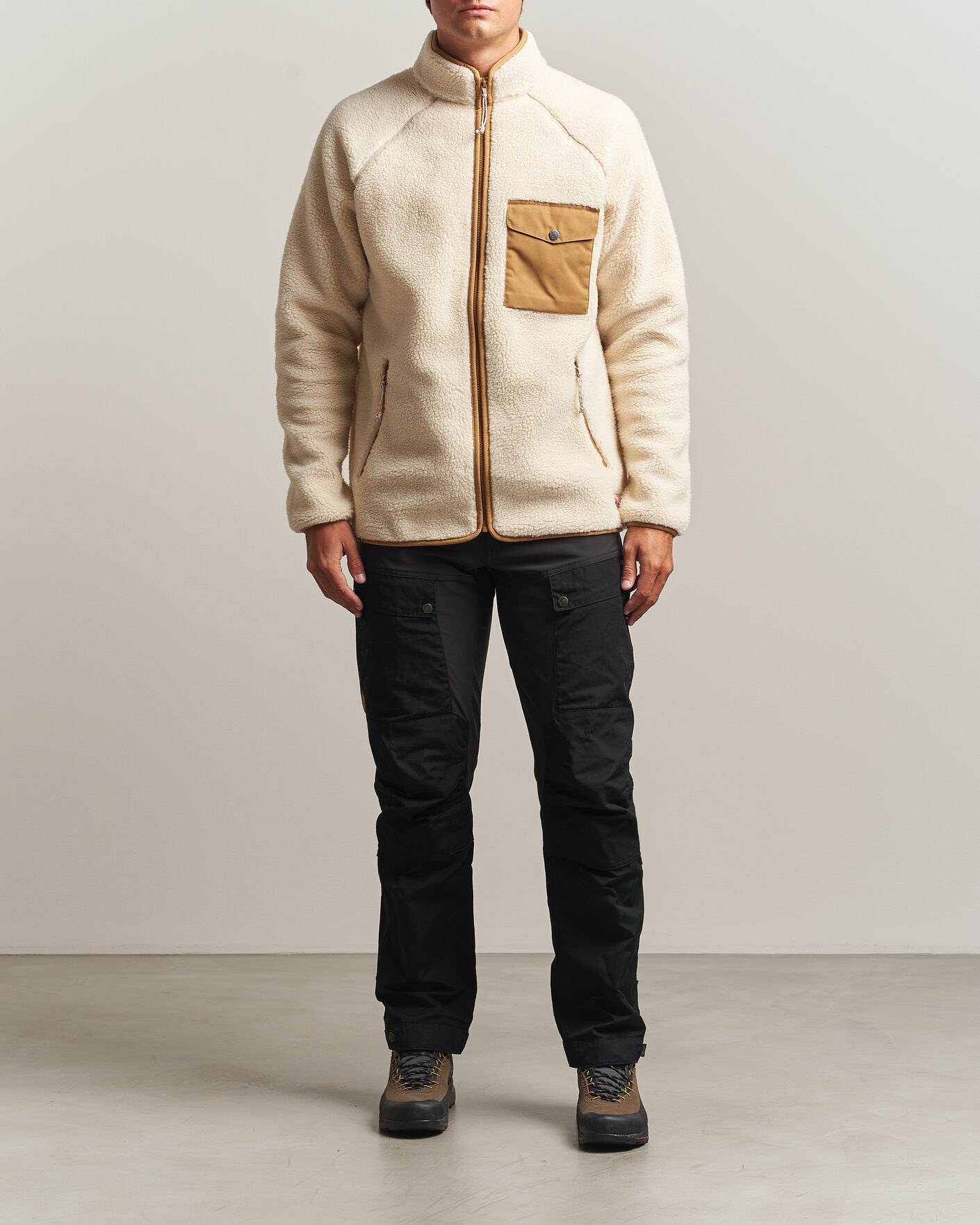 Herre | Gensere | Fjällräven | Vardag Pile Fleece Zip Jacket Chalk White