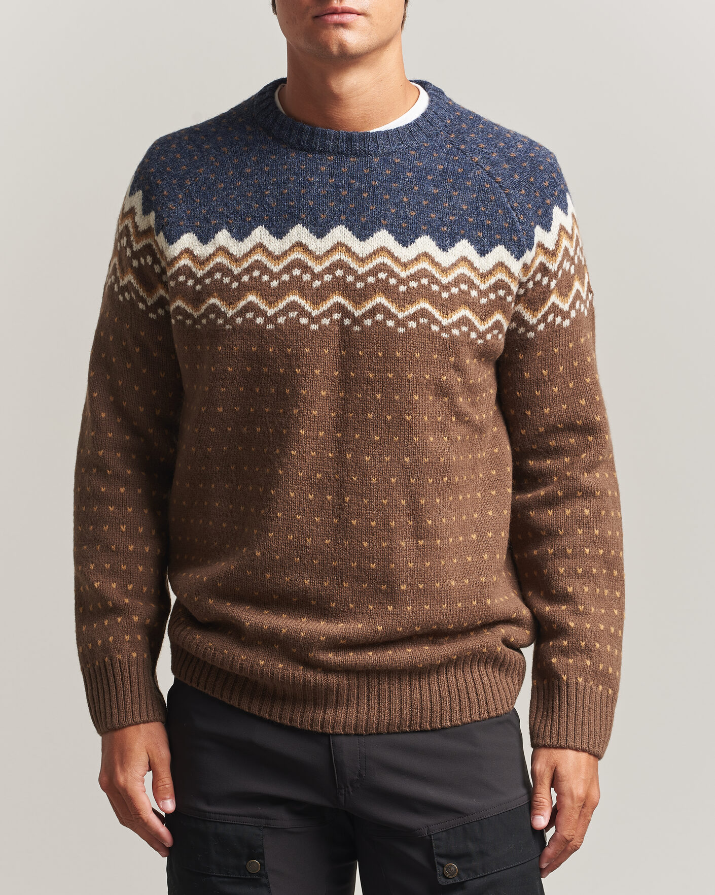 Herre | Gensere | Fjällräven | Övik Knit Wool Sweater Dark Oak