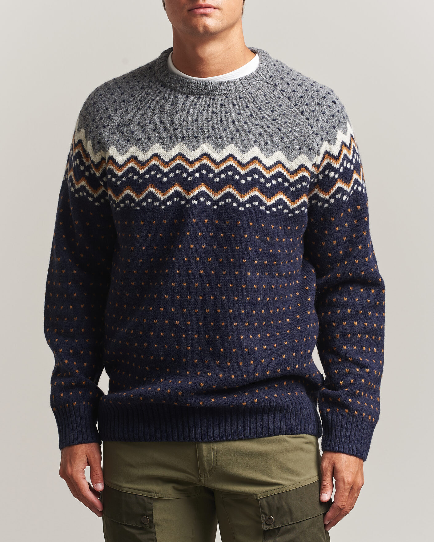 Herre | Gensere | Fjällräven | Övik Knit Wool Sweater Dark Navy