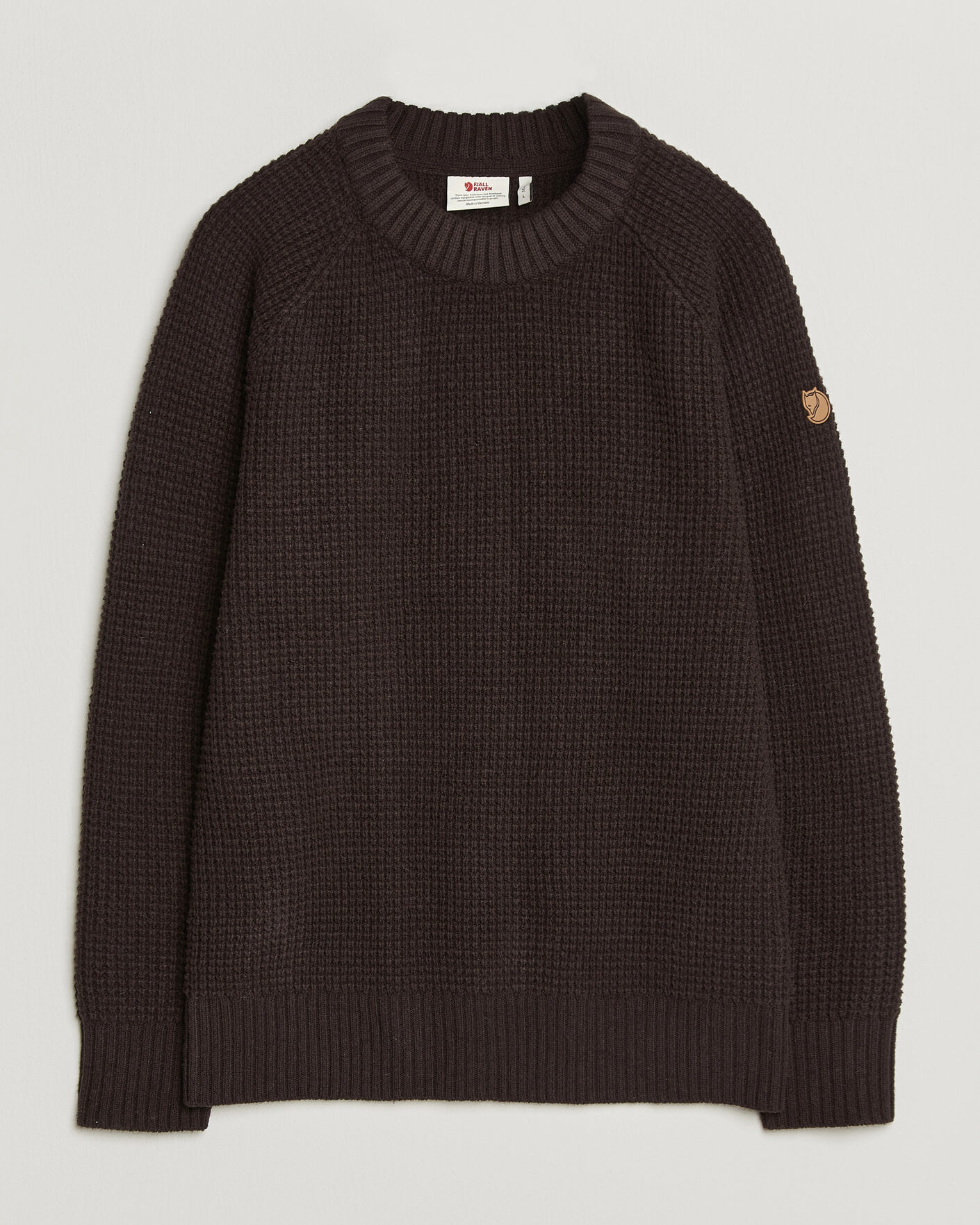 Herre | Gensere | Fjällräven | Övik Wool Waffle Knit Black Oak