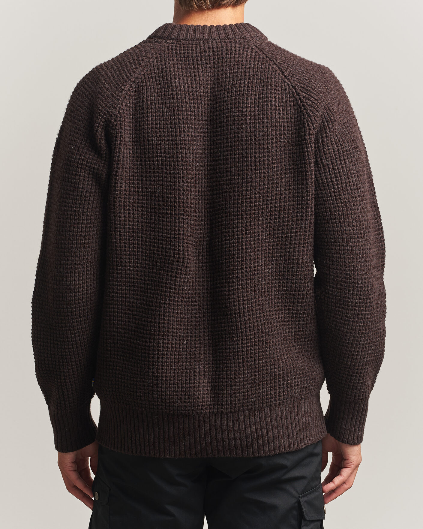 Herre | Gensere | Fjällräven | Övik Wool Waffle Knit Black Oak