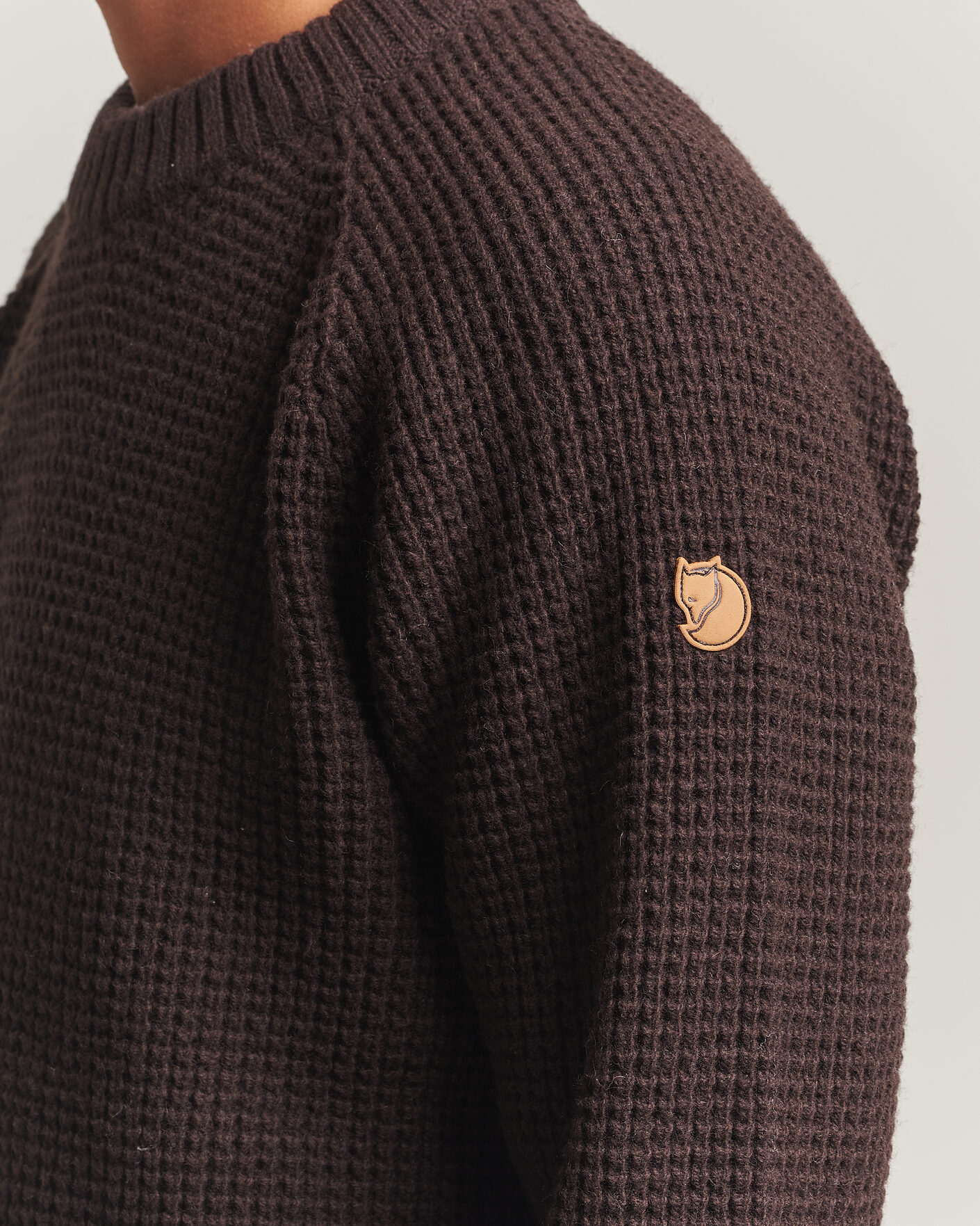 Herre | Gensere | Fjällräven | Övik Wool Waffle Knit Black Oak