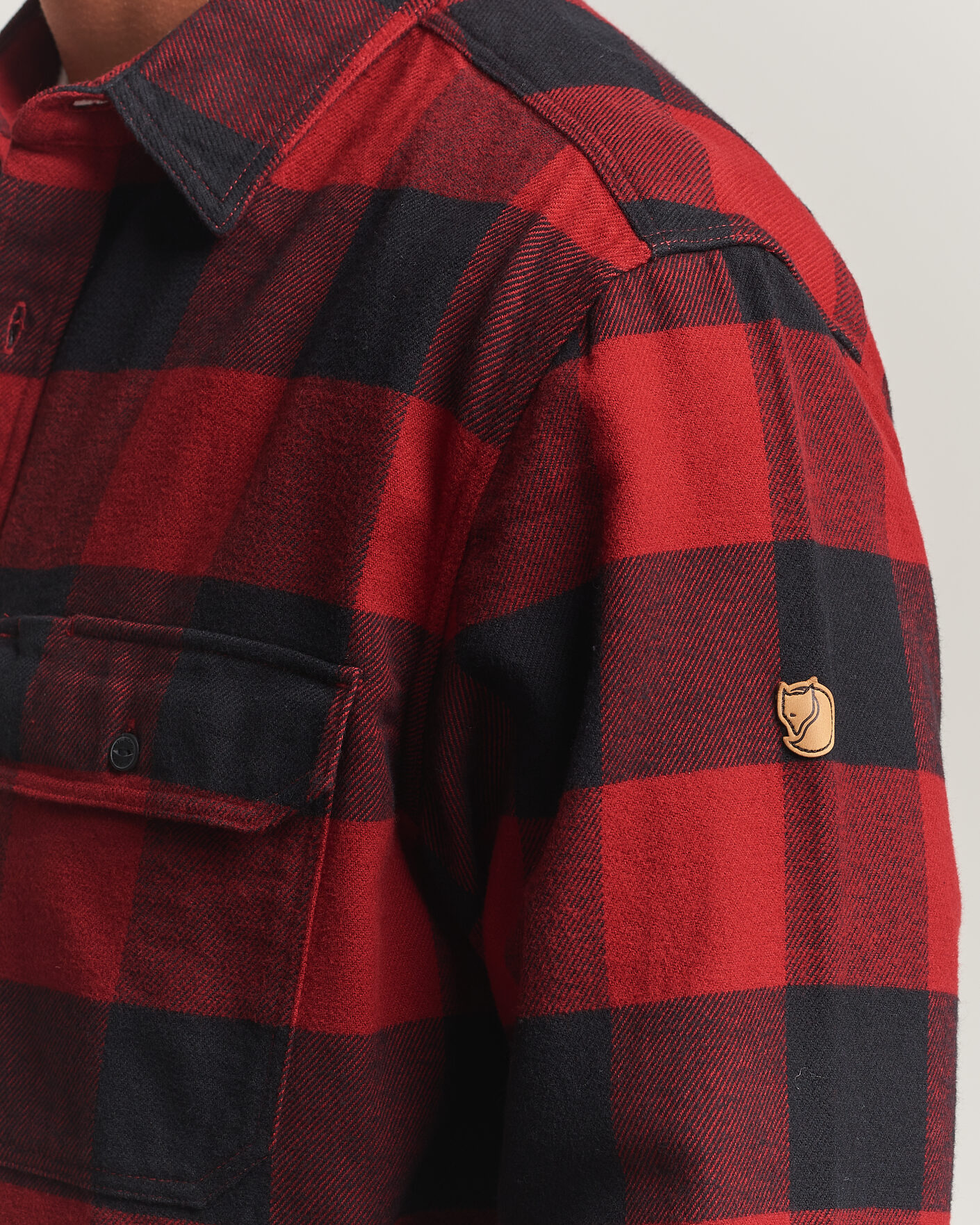 Herre | Skjorter | Fjällräven | Övik Heavy Flannel Shirt Red/Black