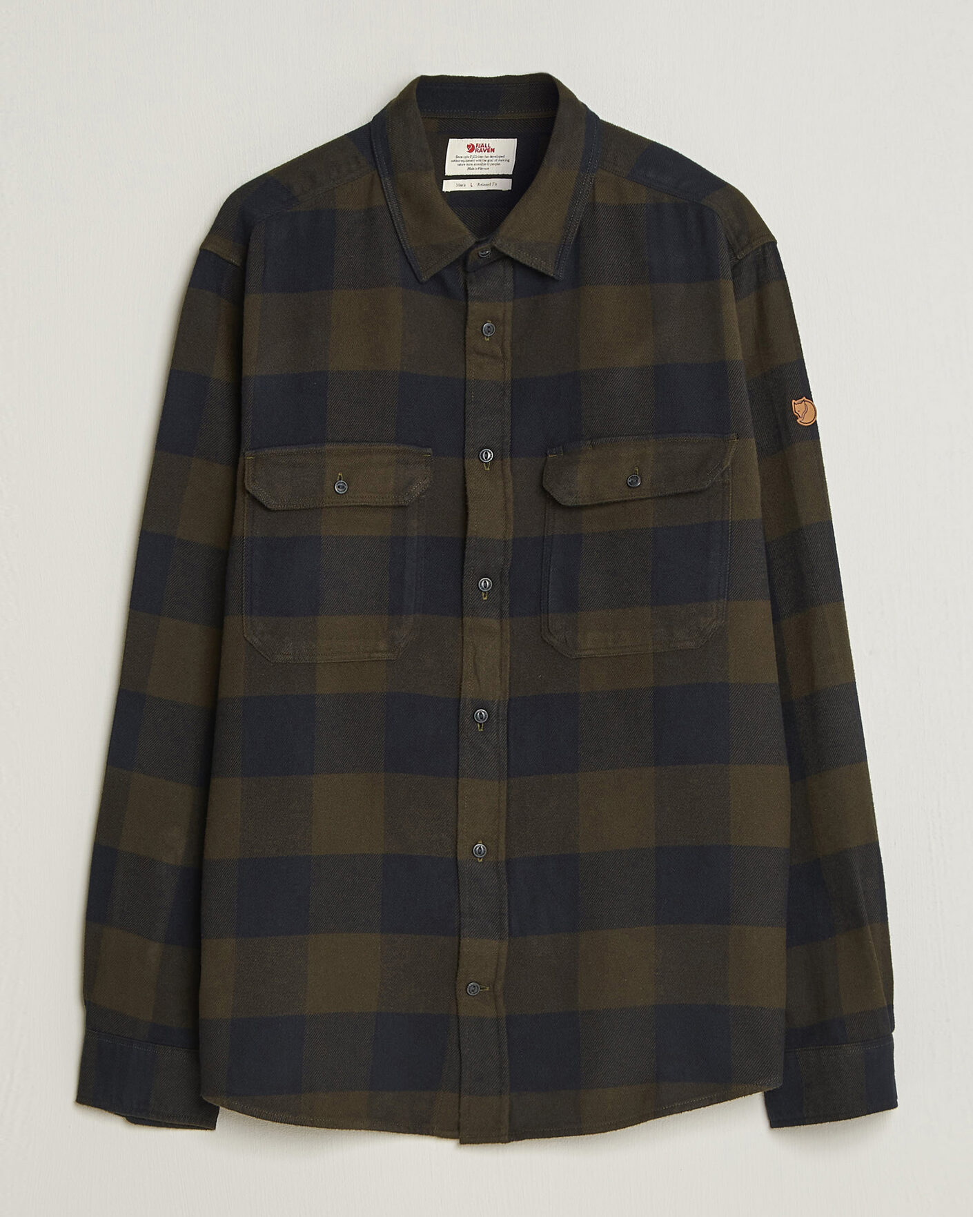 Herre | Skjorter | Fjällräven | Övik Heavy Flannel Shirt Deep Forest