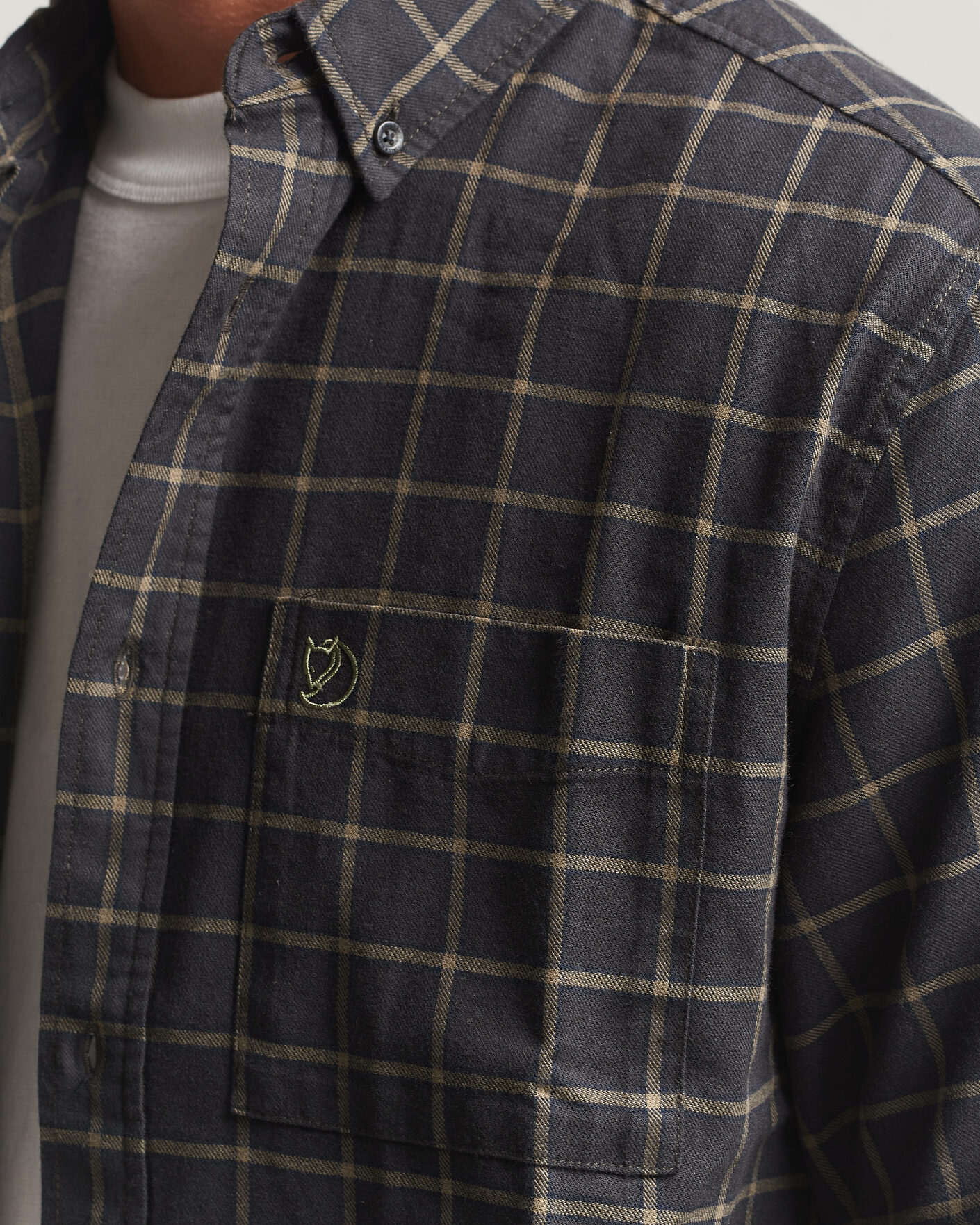 Herre | Skjorter | Fjällräven | Övik Flannel Shirt Dark Grey