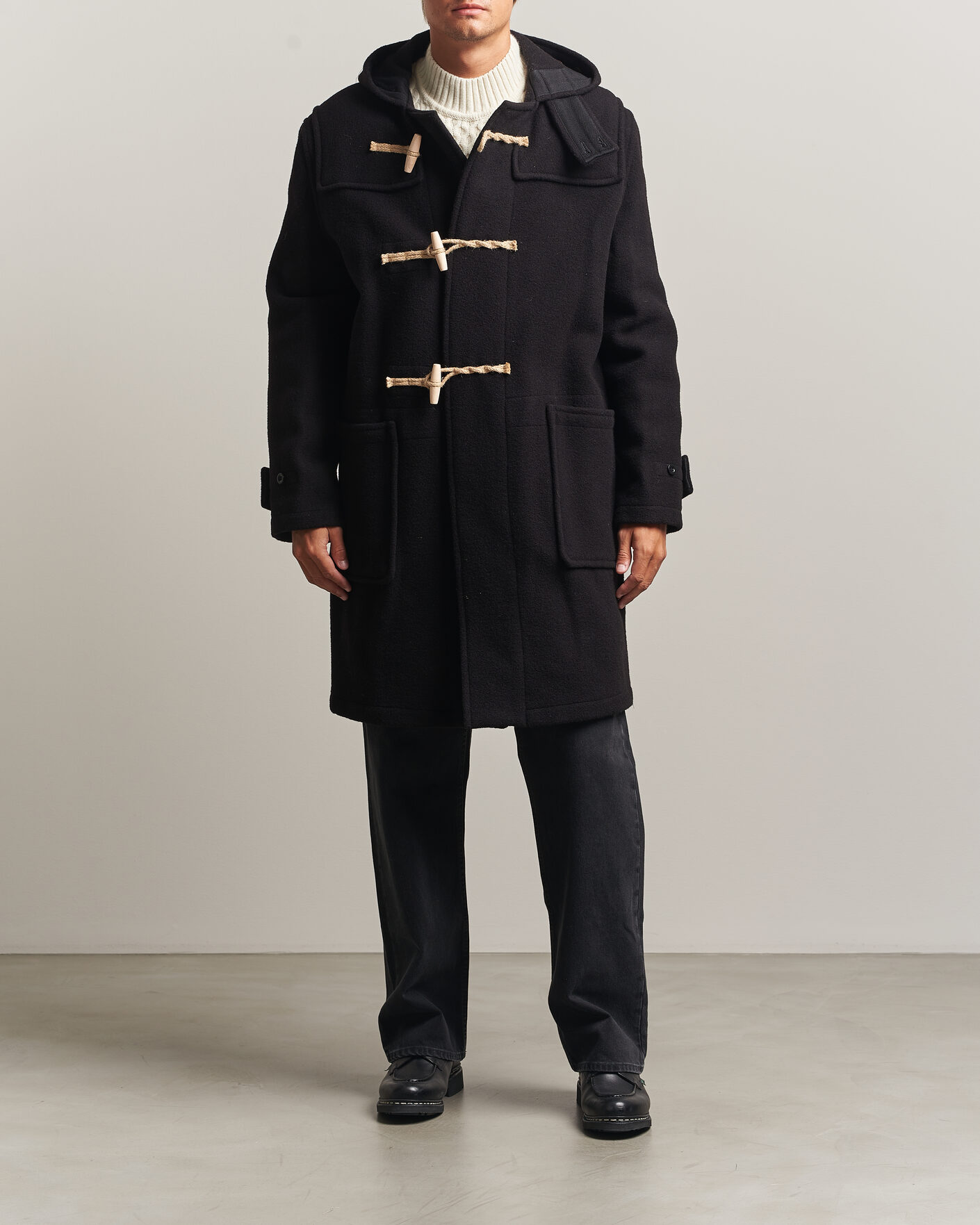 Herre | Jakker | Gloverall | 575 Monty Original Duffle Coat Black