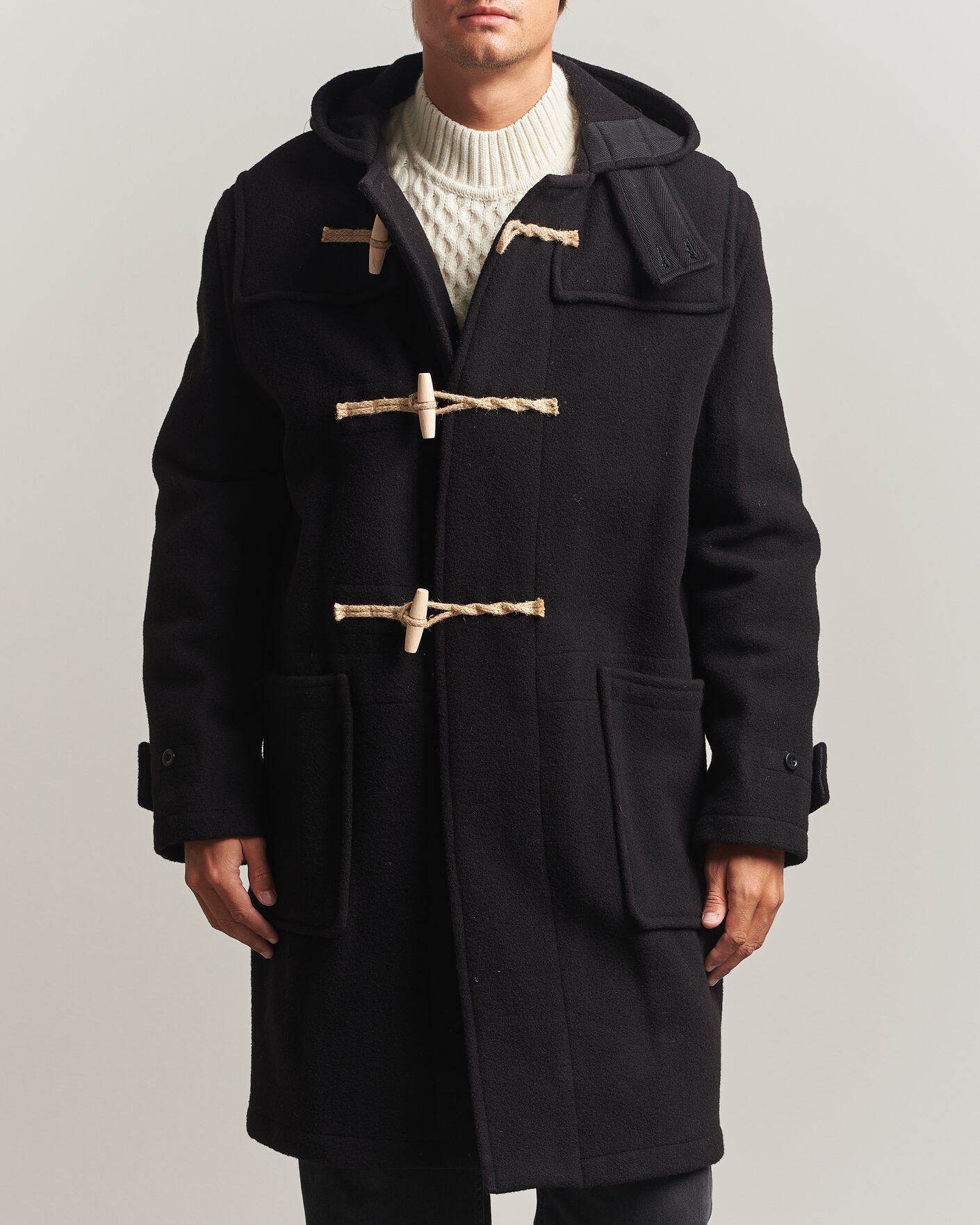 Herre | Jakker | Gloverall | 575 Monty Original Duffle Coat Black