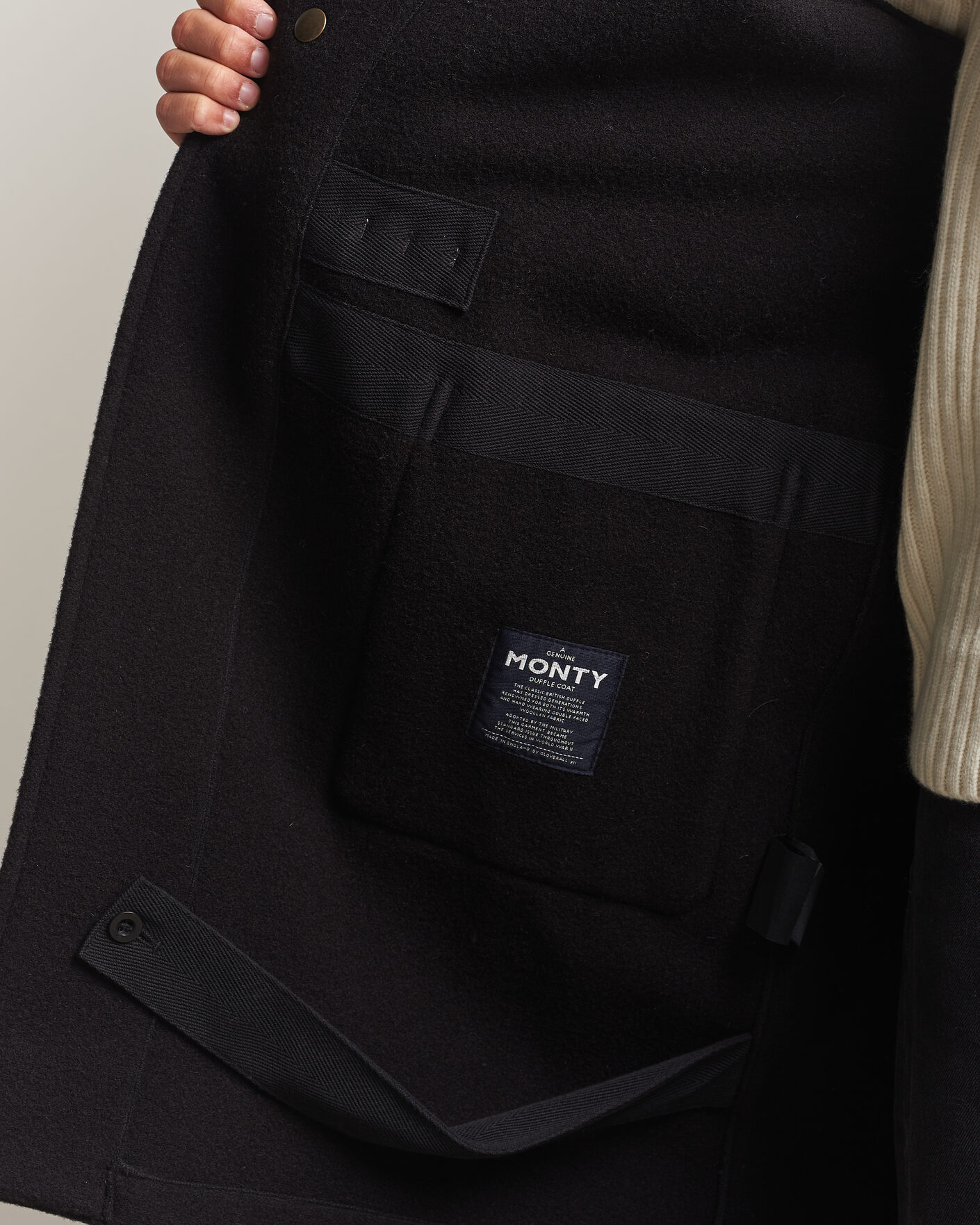 Herre | Jakker | Gloverall | 575 Monty Original Duffle Coat Black