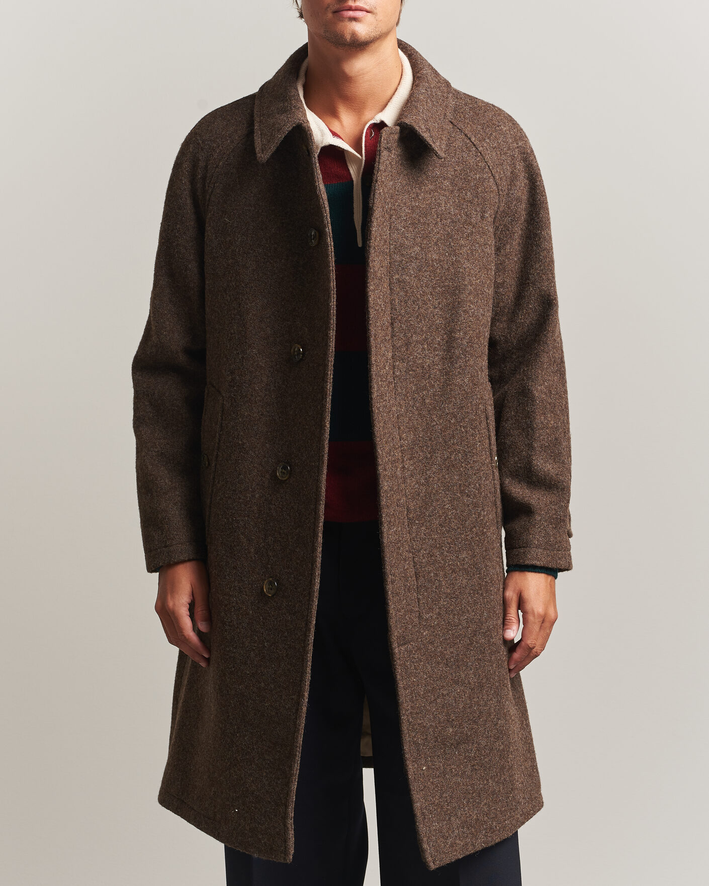 Herre | Jakker | Gloverall | Hynes Wool Coat Mocha
