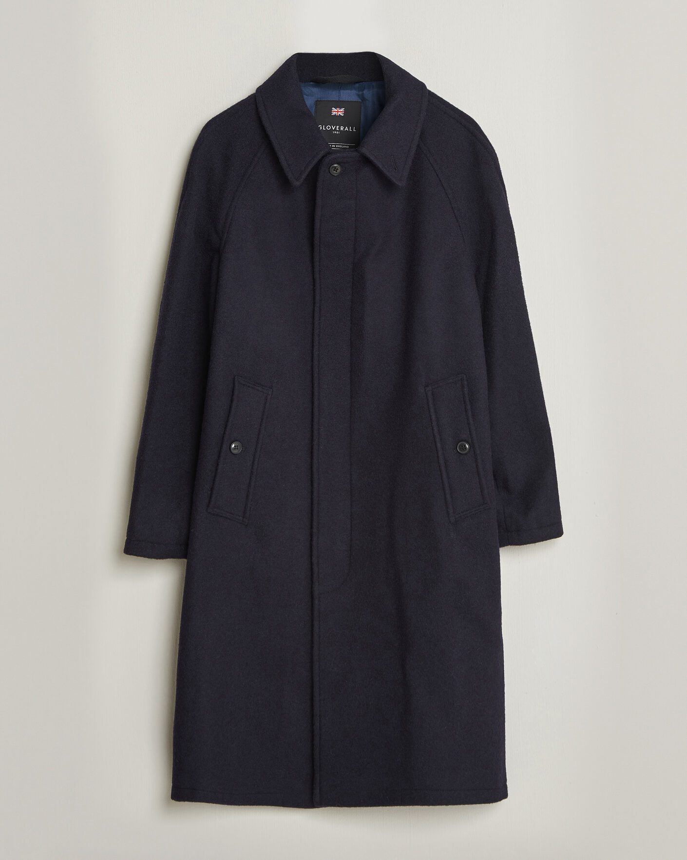 Herre | Jakker | Gloverall | Hynes Wool Coat Navy
