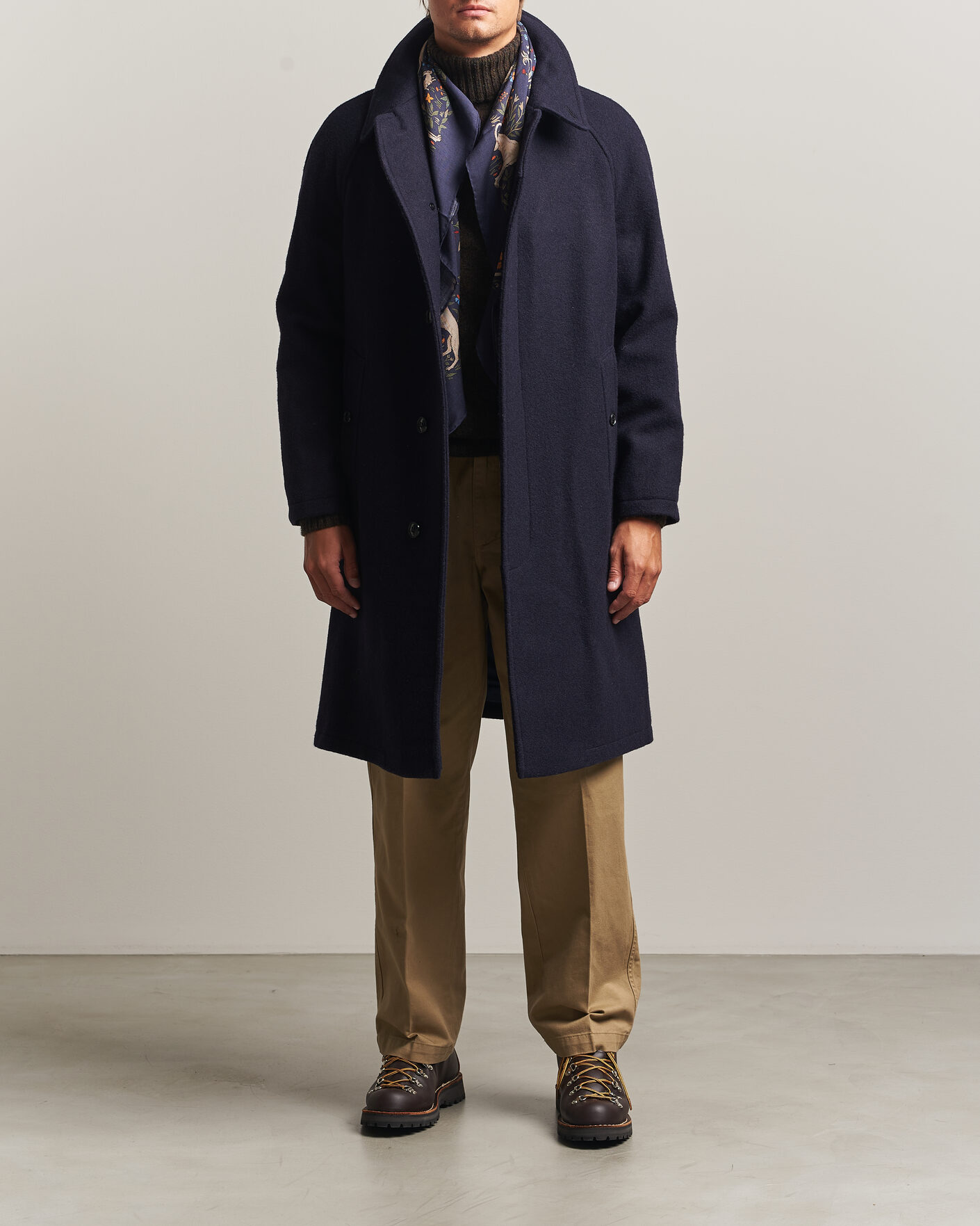 Herre | Jakker | Gloverall | Hynes Wool Coat Navy
