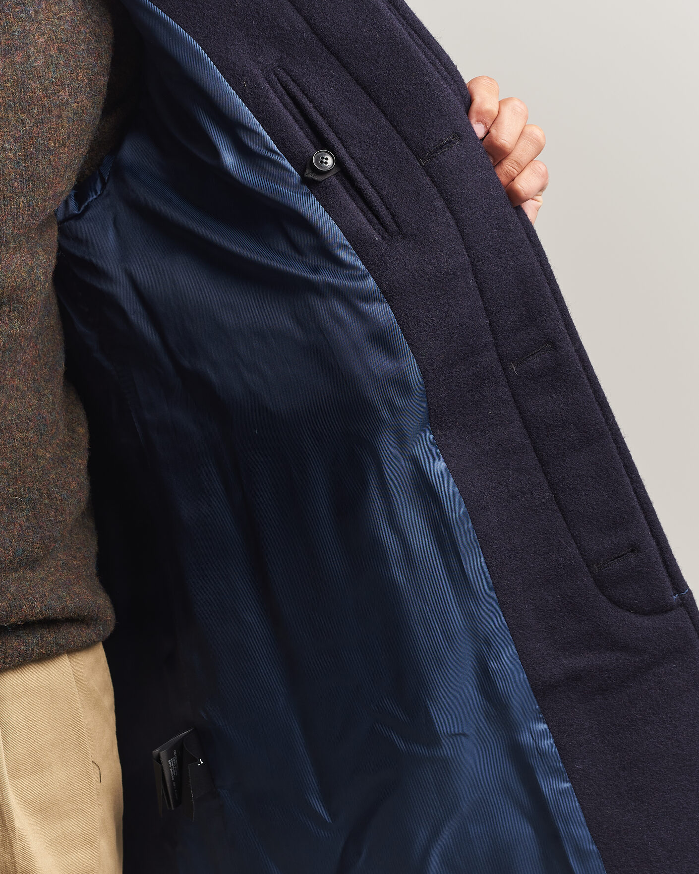 Herre | Jakker | Gloverall | Hynes Wool Coat Navy
