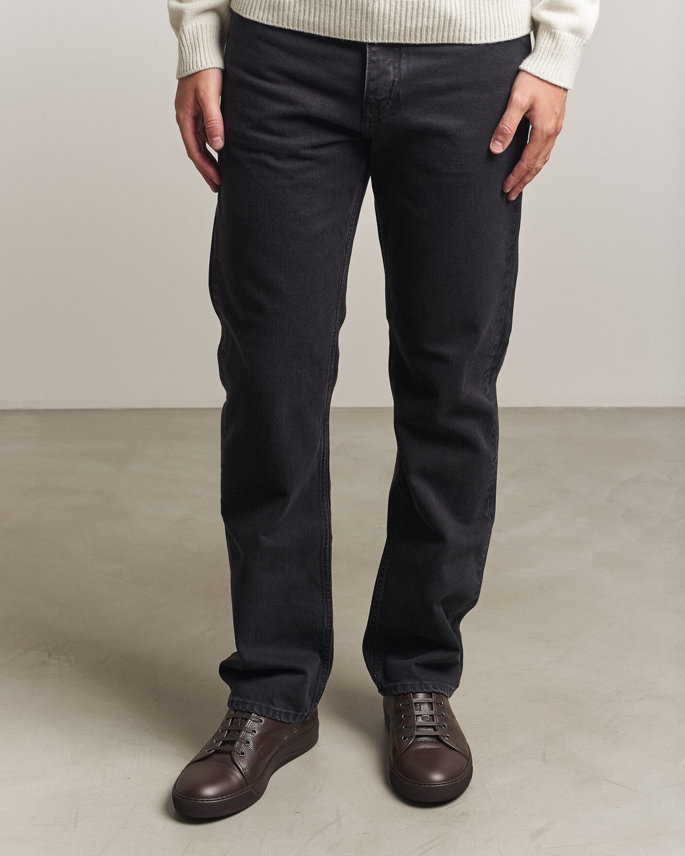 Herre | Sneakers | Lanvin | DBB1 Grain Leather Cap Toe Sneaker Brown