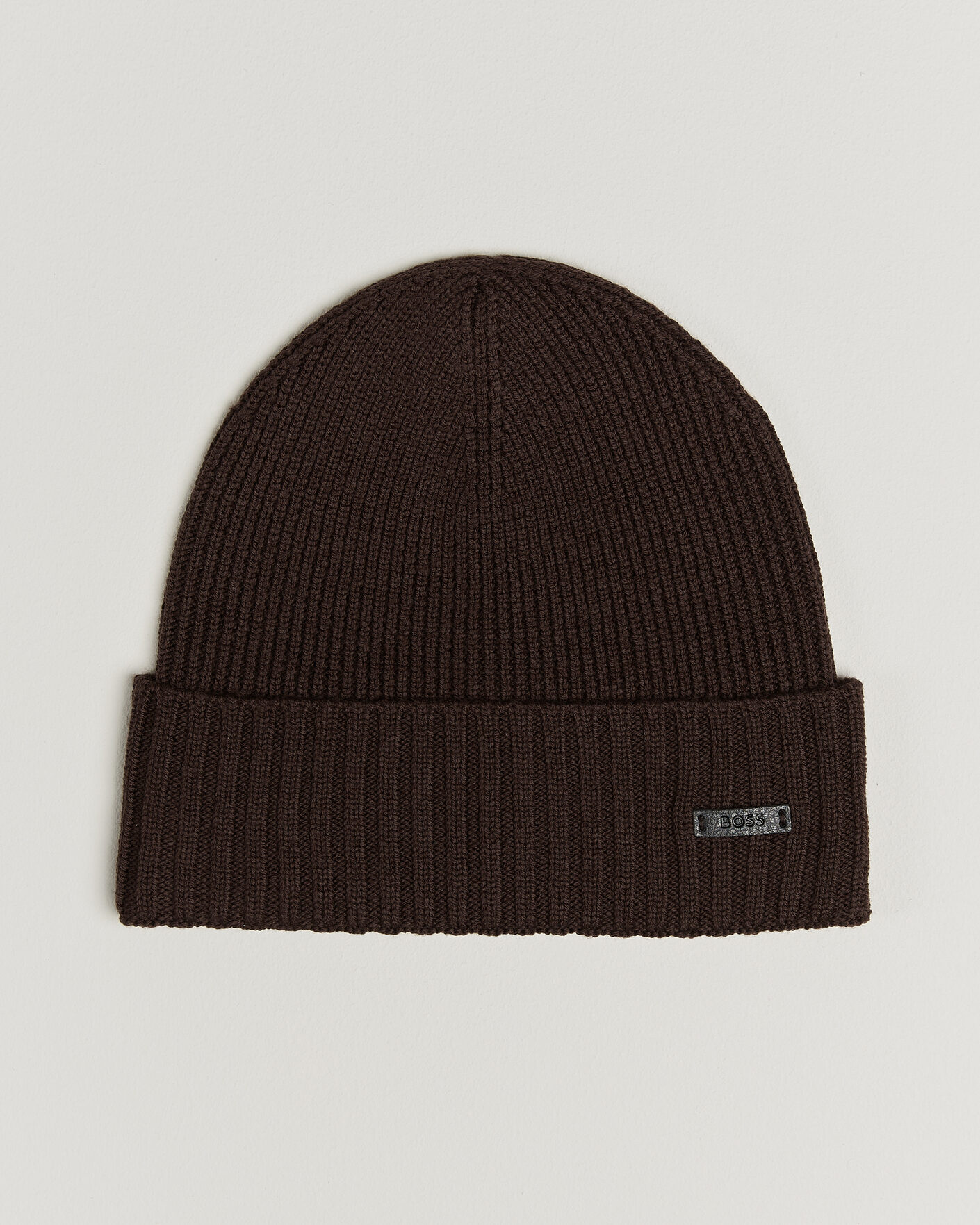 Herre | Luer | BOSS BLACK | Fati Wool Beanie Dark Brown