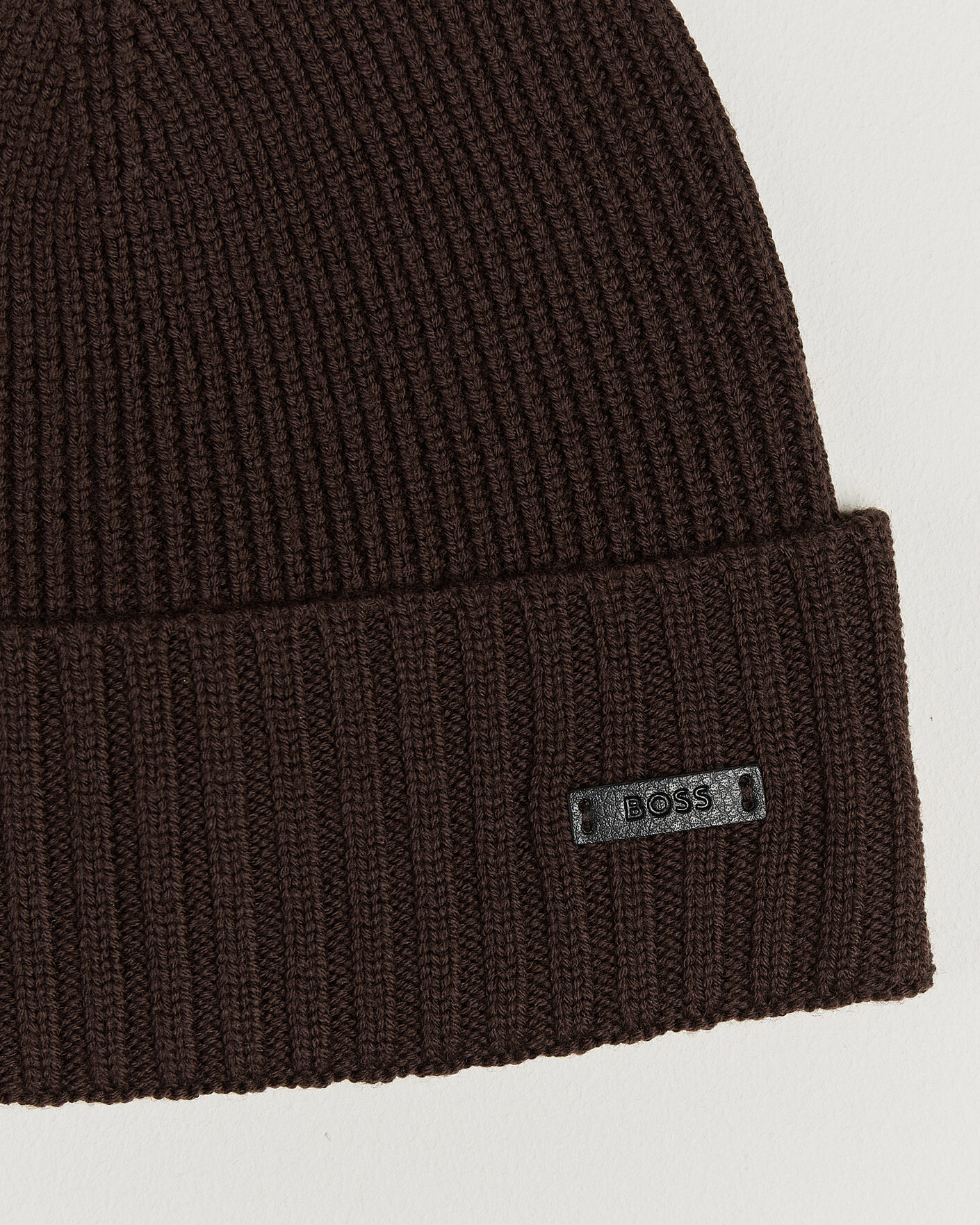 Herre | Luer | BOSS BLACK | Fati Wool Beanie Dark Brown