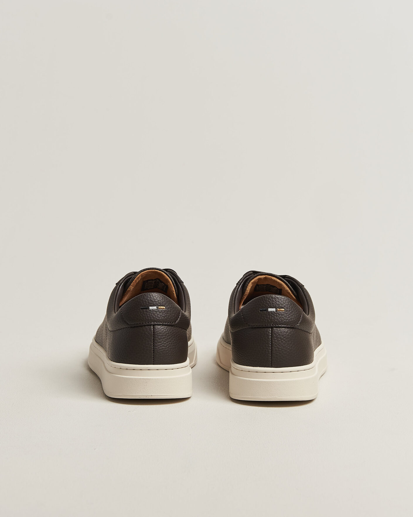 Herre | Sneakers | BOSS BLACK | Kieran Grained Leather Sneaker Dark Brown