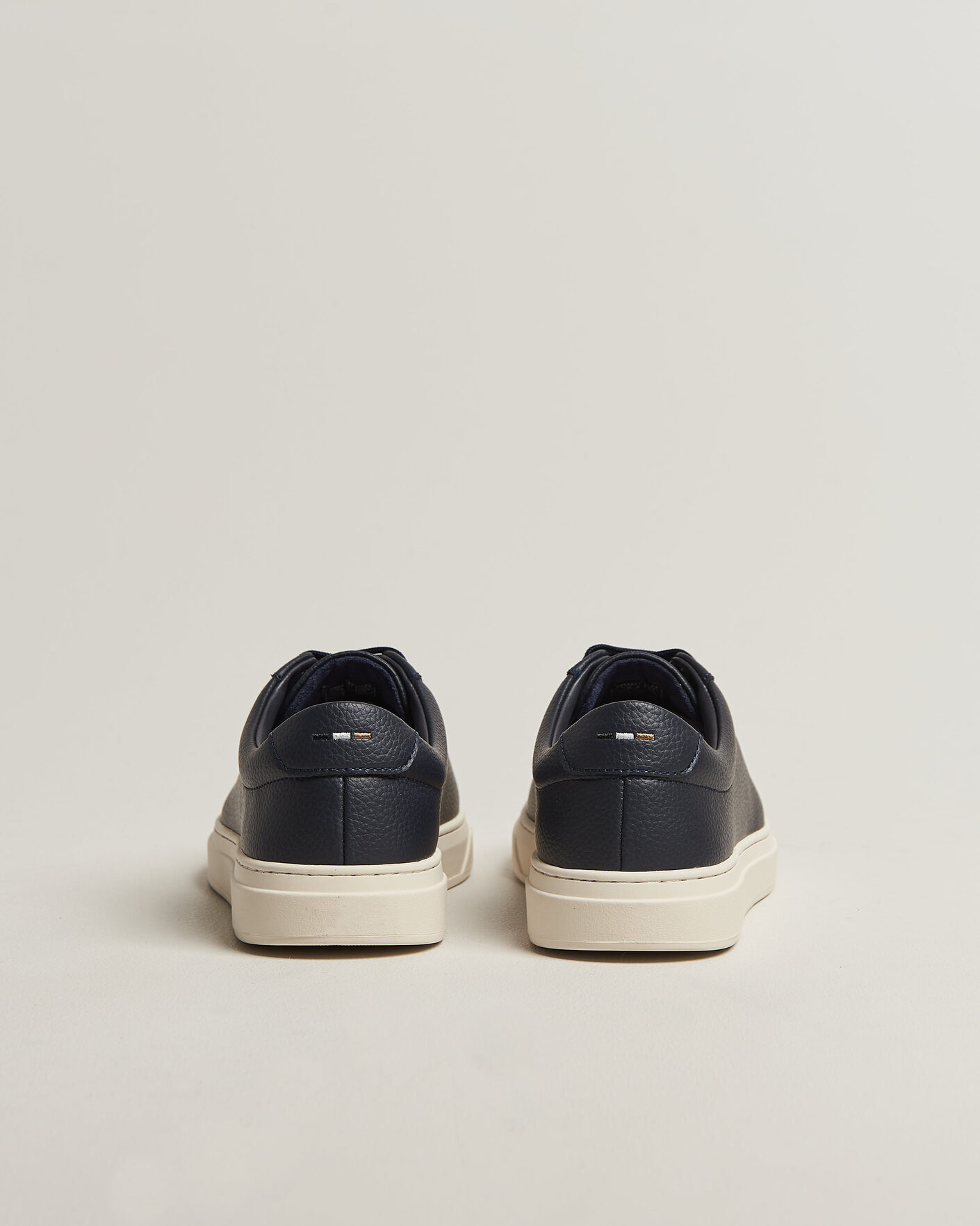 Herre | Sneakers | BOSS BLACK | Kieran Grained Leather Sneaker Dark Blue