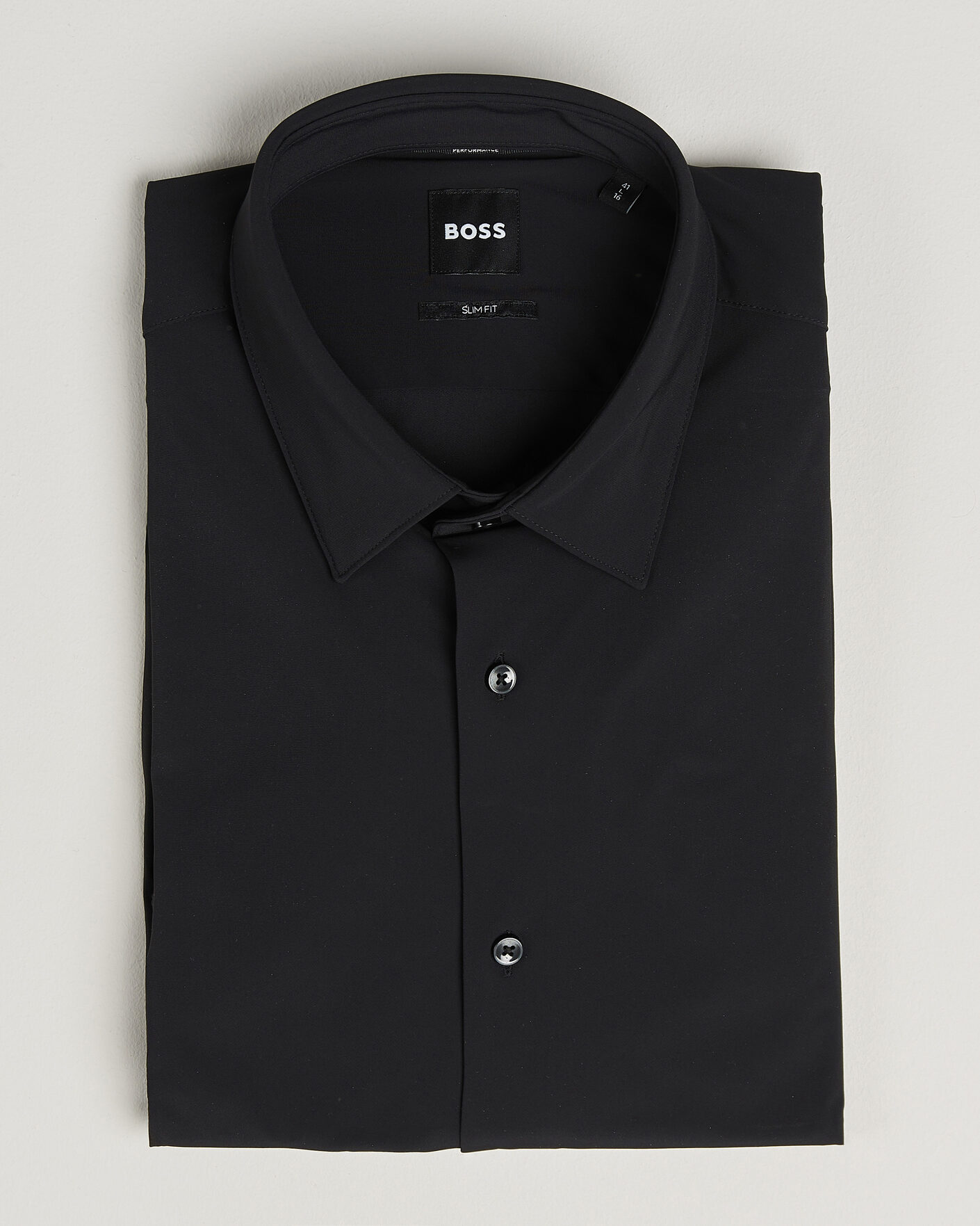 Herre | Skjorter | BOSS BLACK | Hank 4-Way Stretch Shirt Black