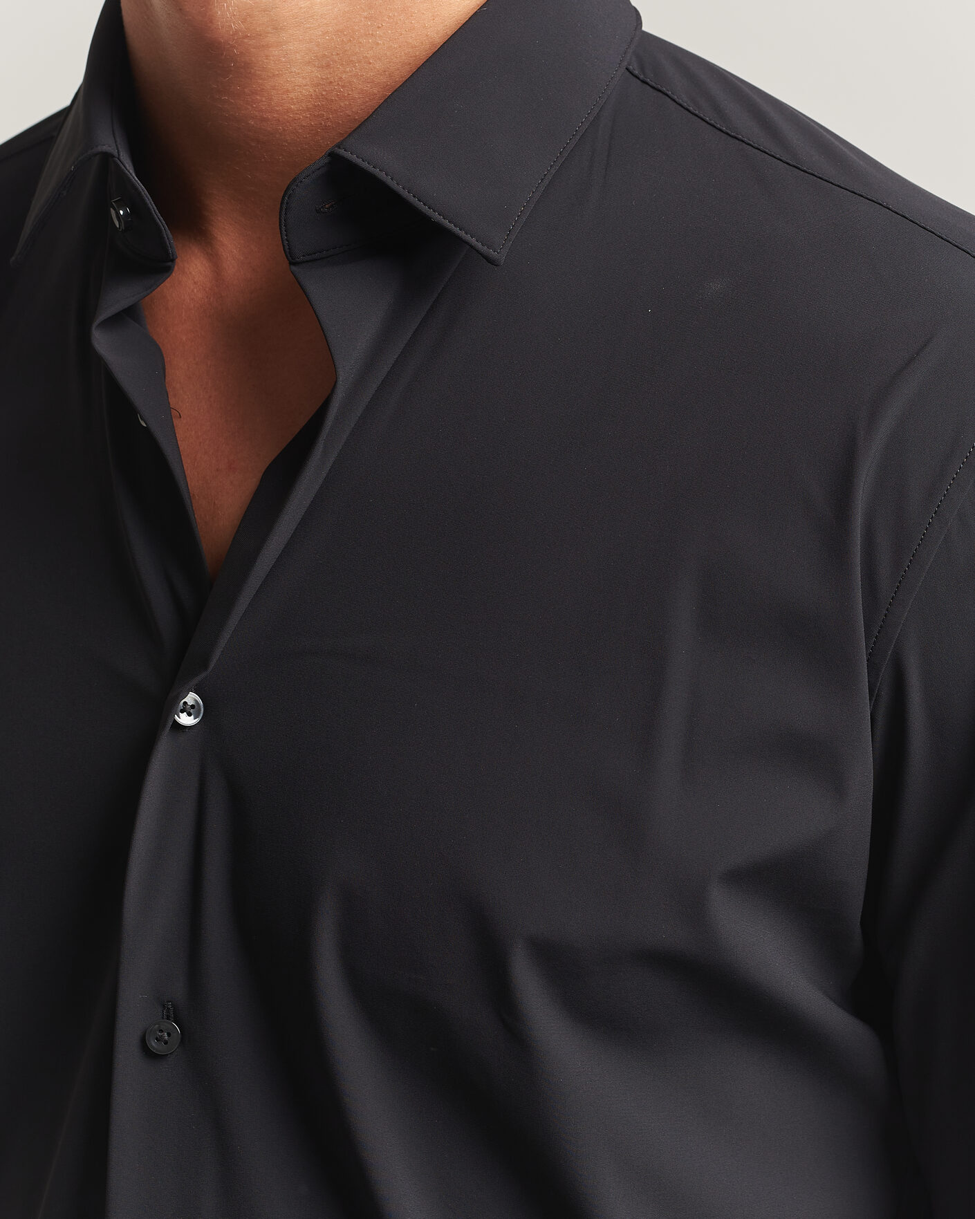 Herre | Skjorter | BOSS BLACK | Hank 4-Way Stretch Shirt Black