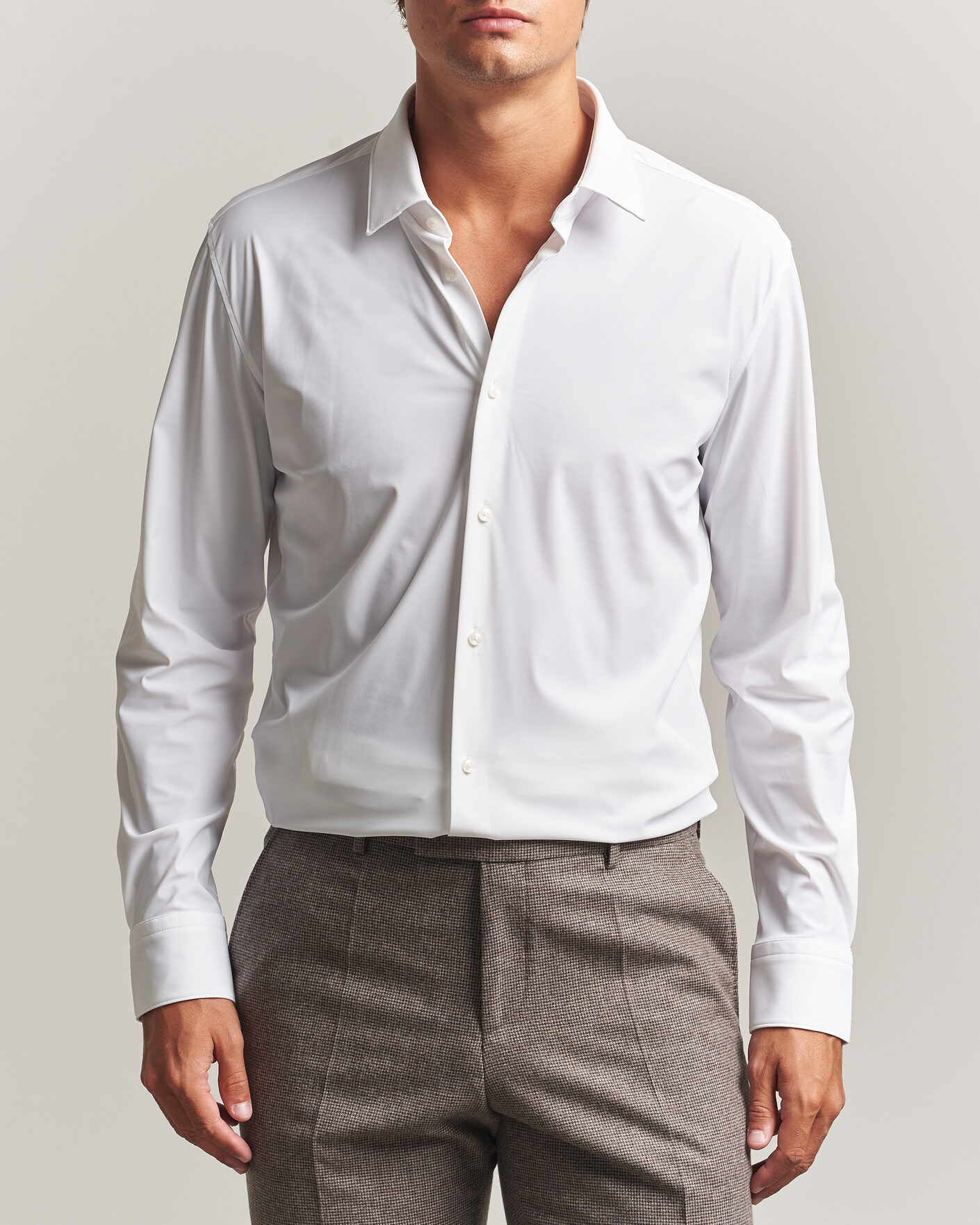 Herre | Skjorter | BOSS BLACK | Hank 4-Way Stretch Shirt White