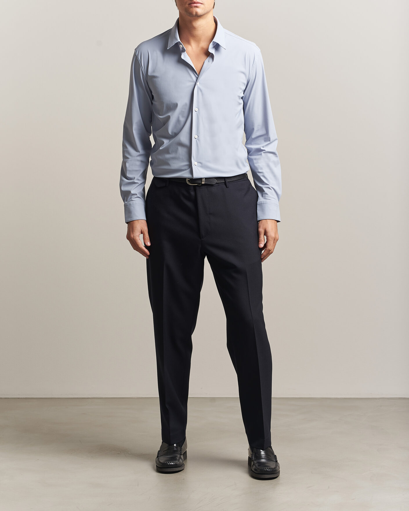 Herre | Skjorter | BOSS BLACK | Hank 4-Way Stretch Shirt Light Blue