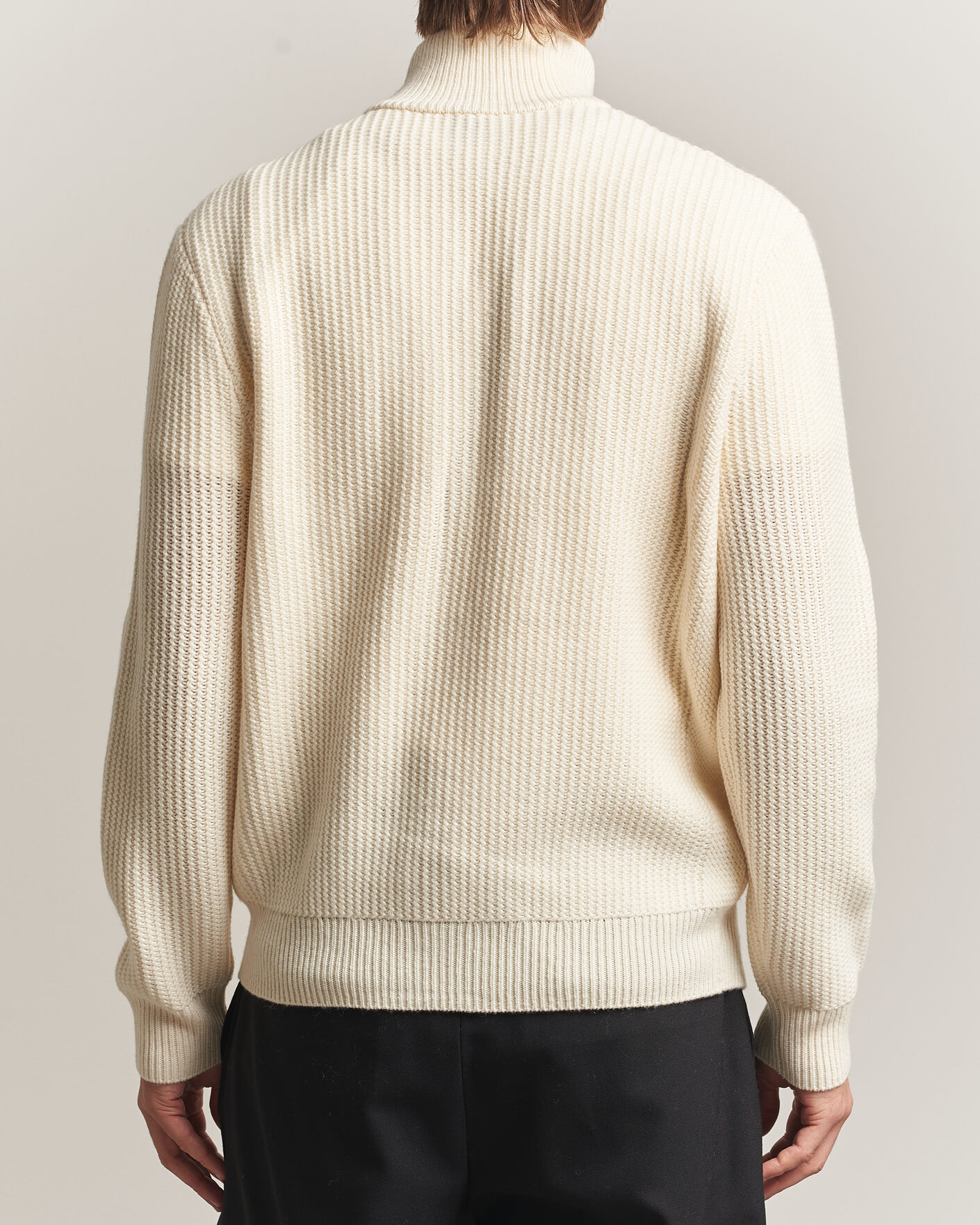Herre | Gensere | BOSS BLACK | Fiocco Wool/Cashmere Full Zip Open White