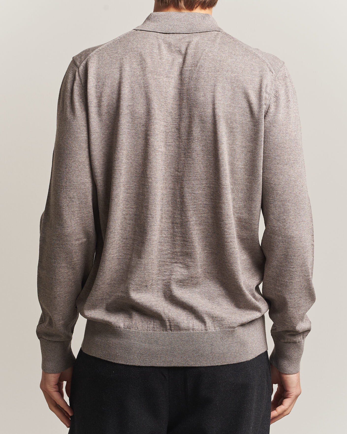 Herre | Gensere | BOSS BLACK | Helbert Merino Knitted Cardigan Open Brown