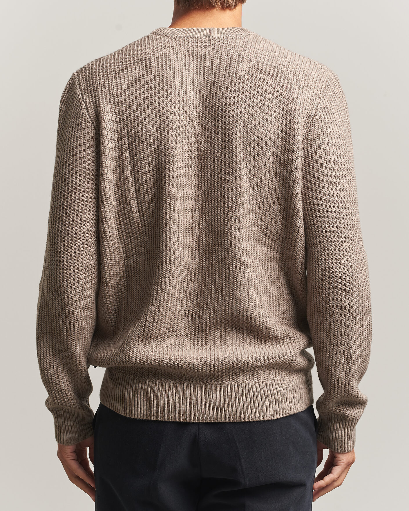Herre | Gensere | BOSS BLACK | Fiocchetto Wool/Cashmere Crew Neck Open Brown