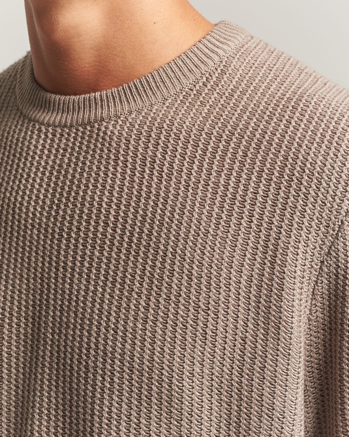 Herre | Gensere | BOSS BLACK | Fiocchetto Wool/Cashmere Crew Neck Open Brown