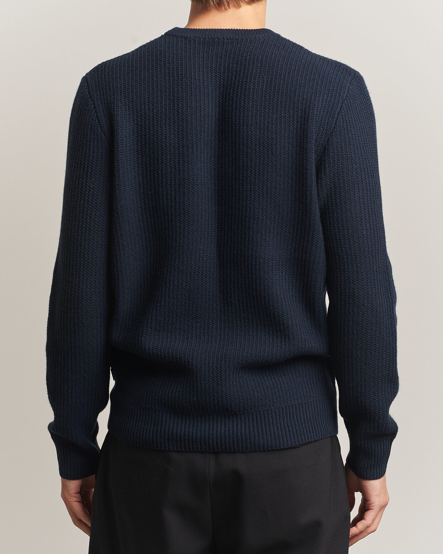 Herre | Gensere | BOSS BLACK | Fiocchetto Wool/Cashmere Crew Neck Dark Blue