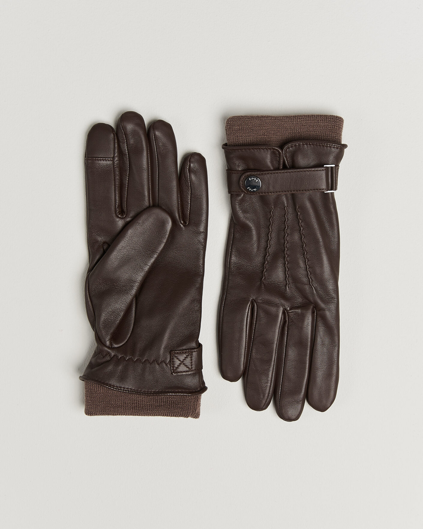 Herre | Hansker | BOSS BLACK | Hyden Leather Glove Dark Brown
