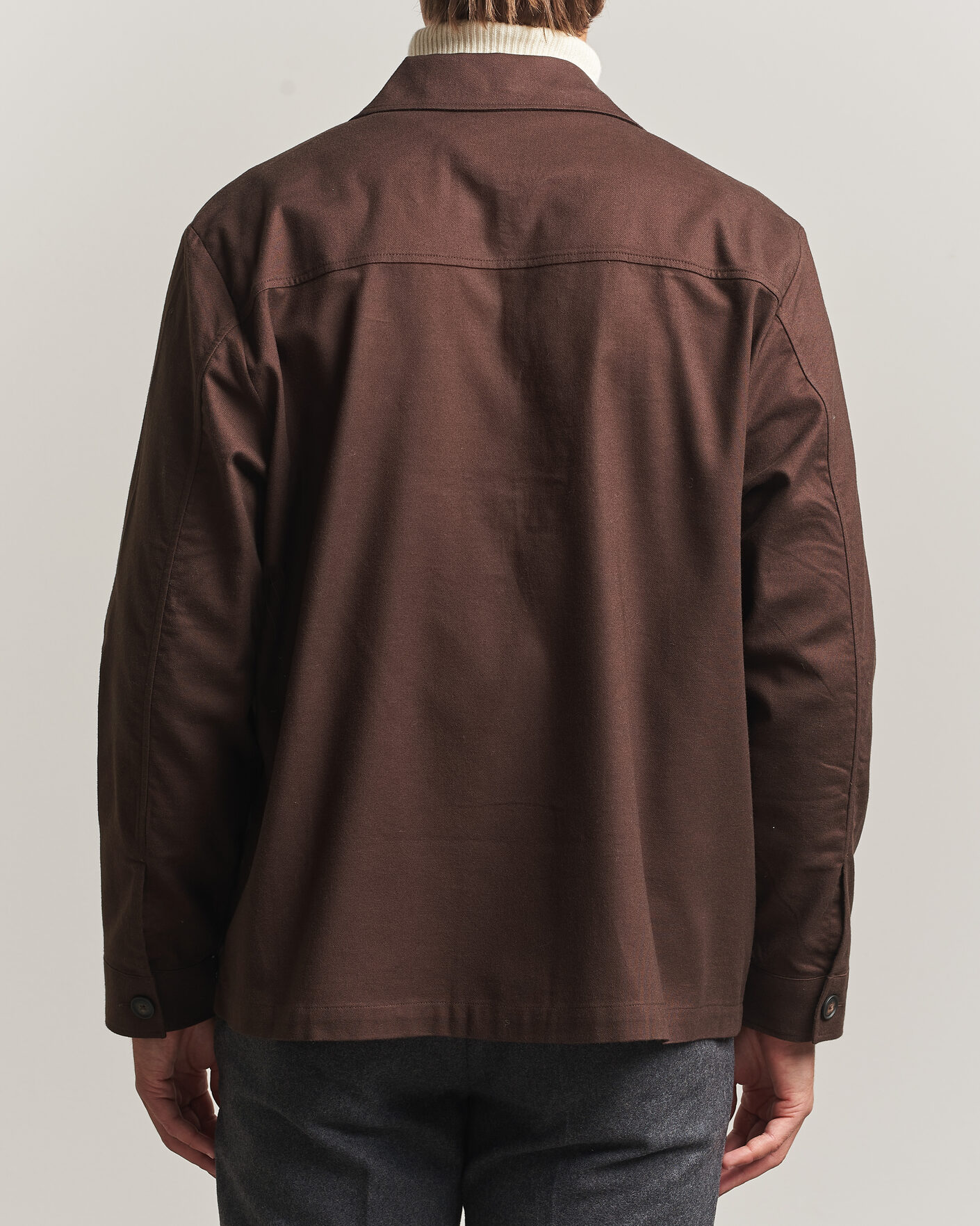 Herre | Skjorter | BOSS BLACK | Cai Cotton Overshirt Dark Brown