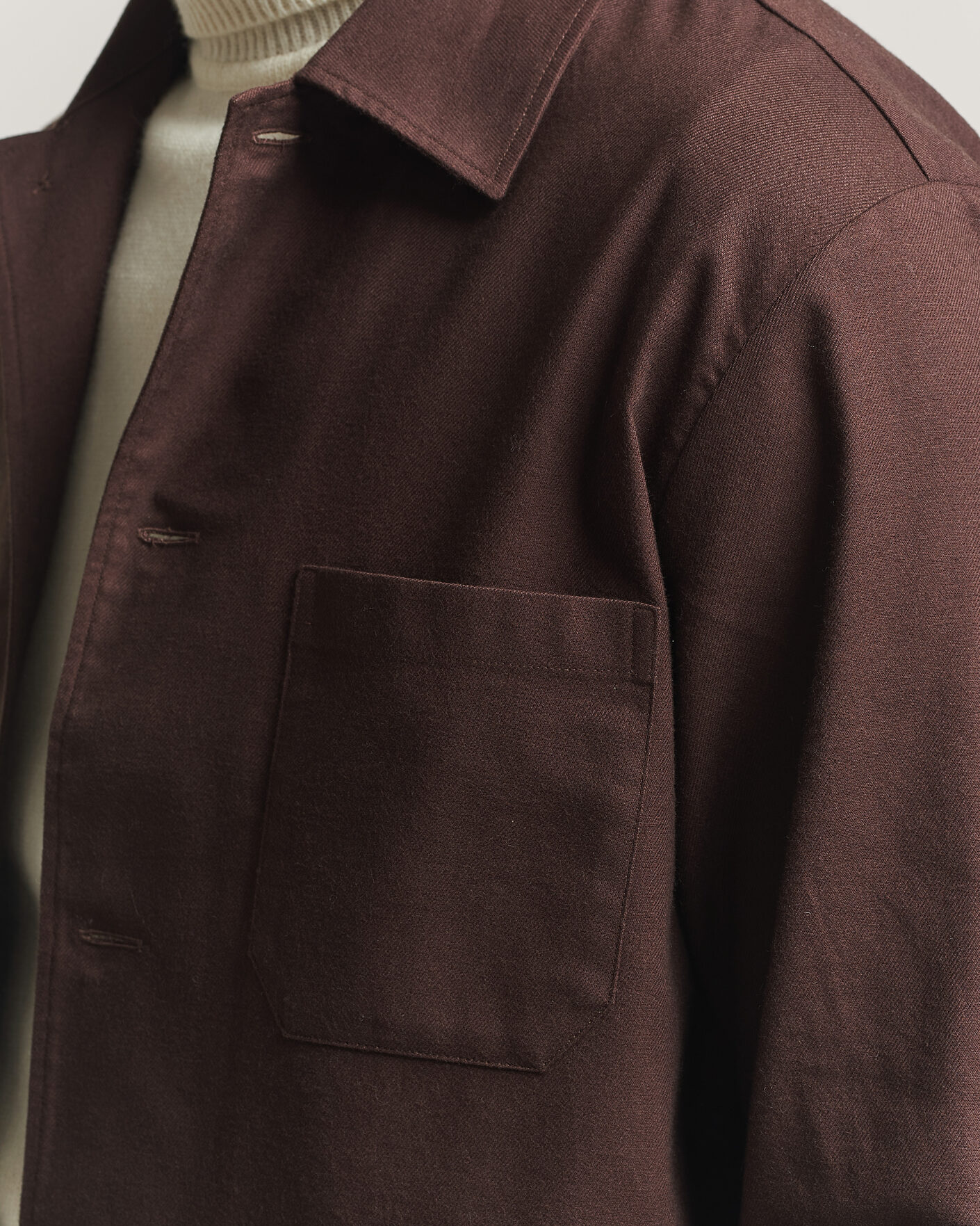 Herre | Skjorter | BOSS BLACK | Cai Cotton Overshirt Dark Brown