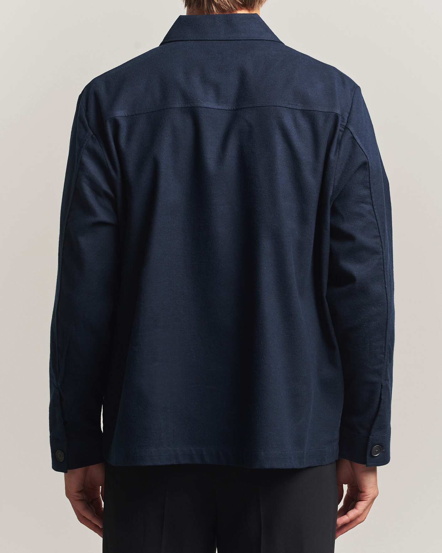 Herre | Skjorter | BOSS BLACK | Cai Cotton Overshirt Dark Blue