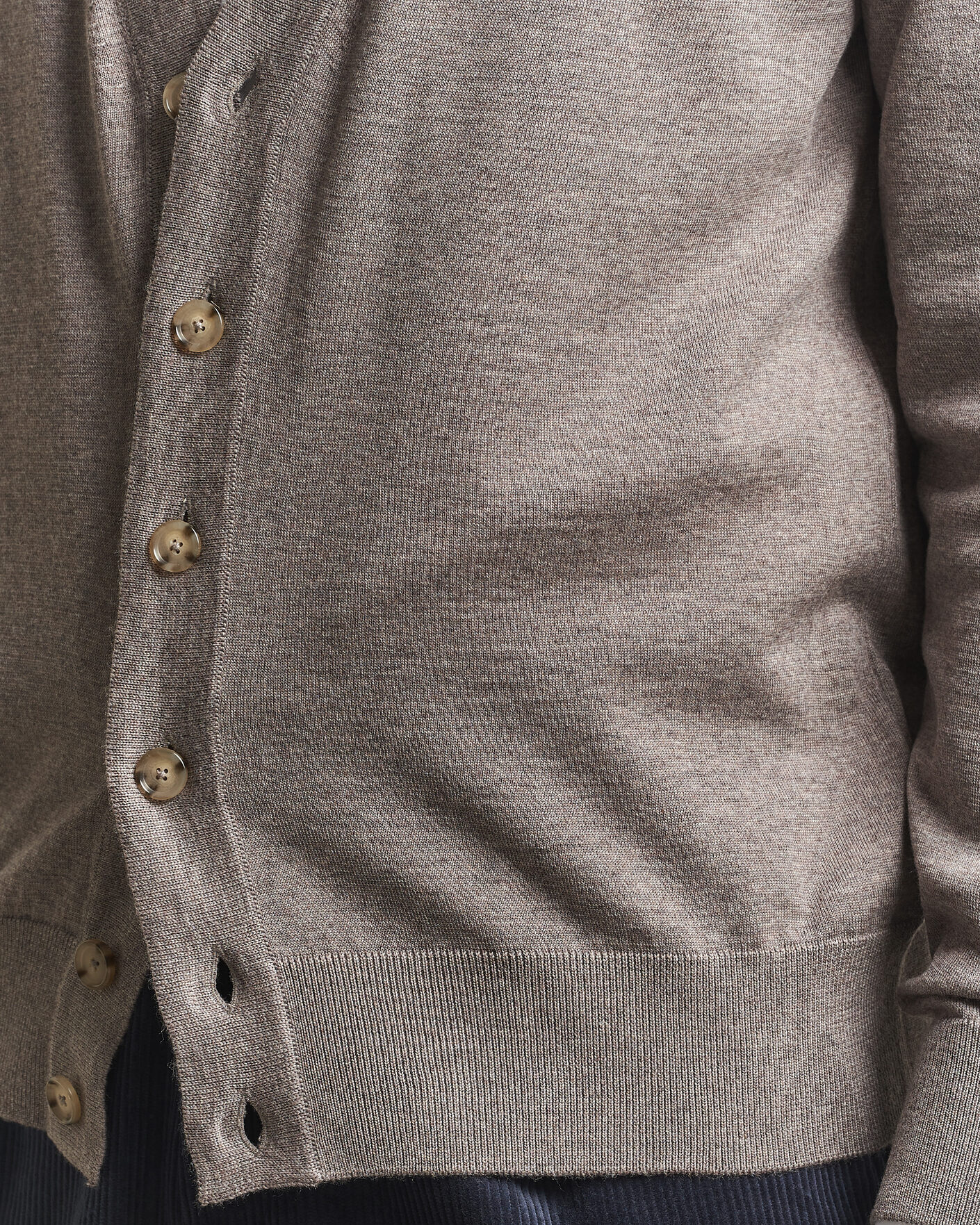 Herre | Gensere | BOSS BLACK | Mardon Wool Cardigan Open Brown
