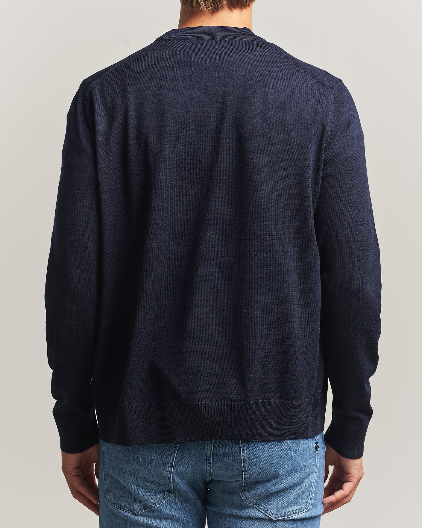 Herre | Gensere | BOSS BLACK | Mardon Wool Cardigan Dark Blue