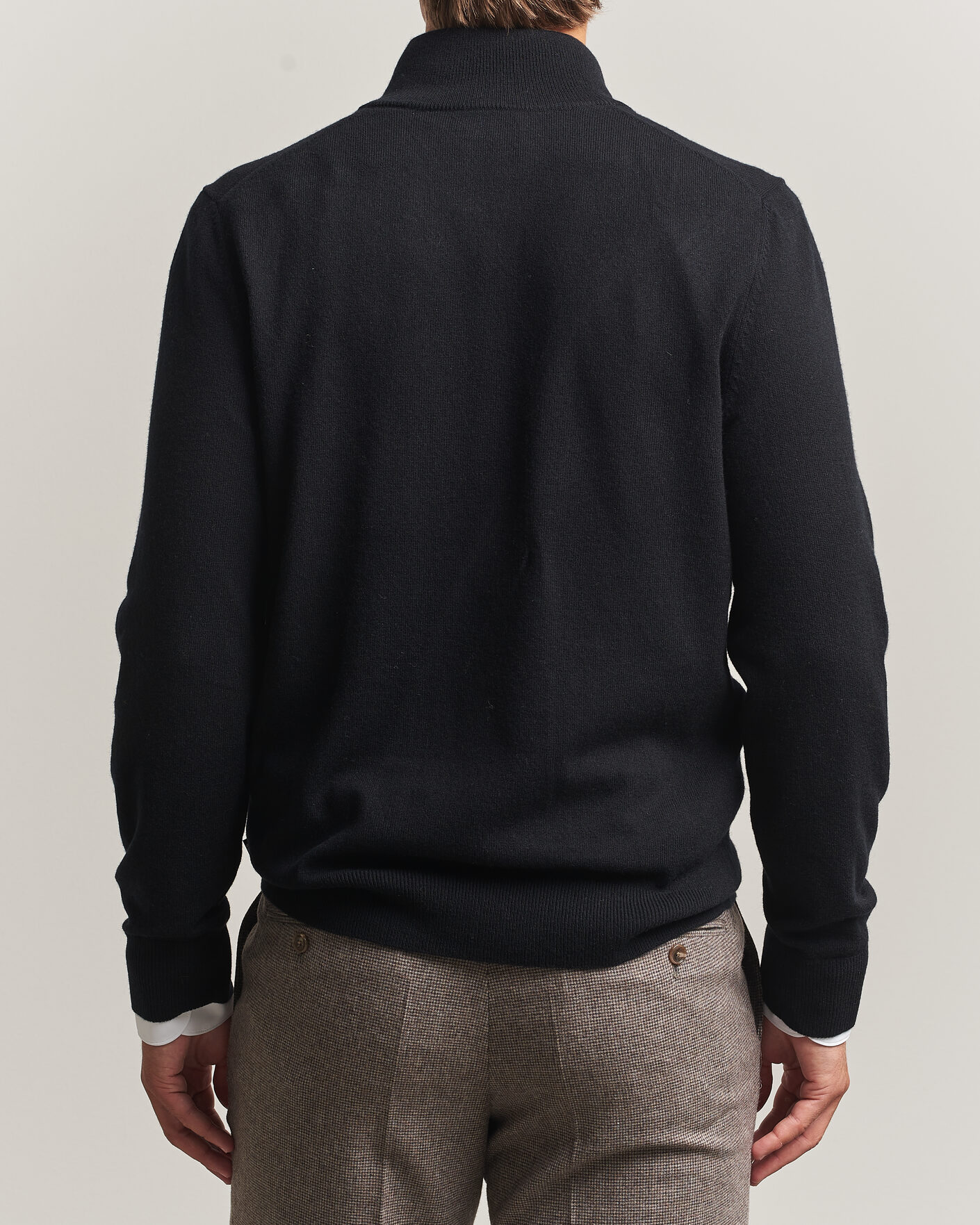 Herre | Gensere | BOSS BLACK | Hemarlo Wool/Cashmere Half Zip Black