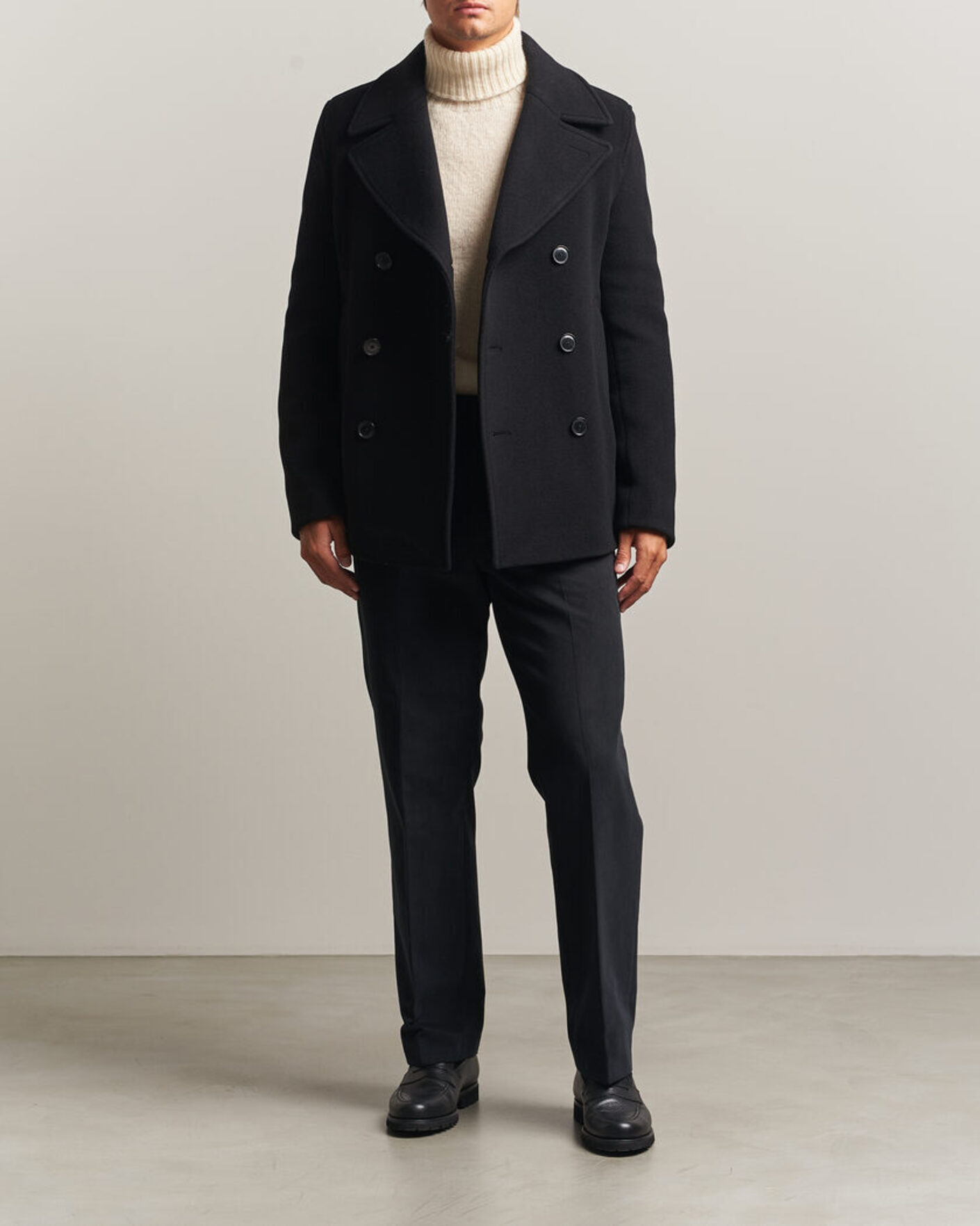 Herre | Jakker | BOSS BLACK | Hyde Wool Peacoat Black