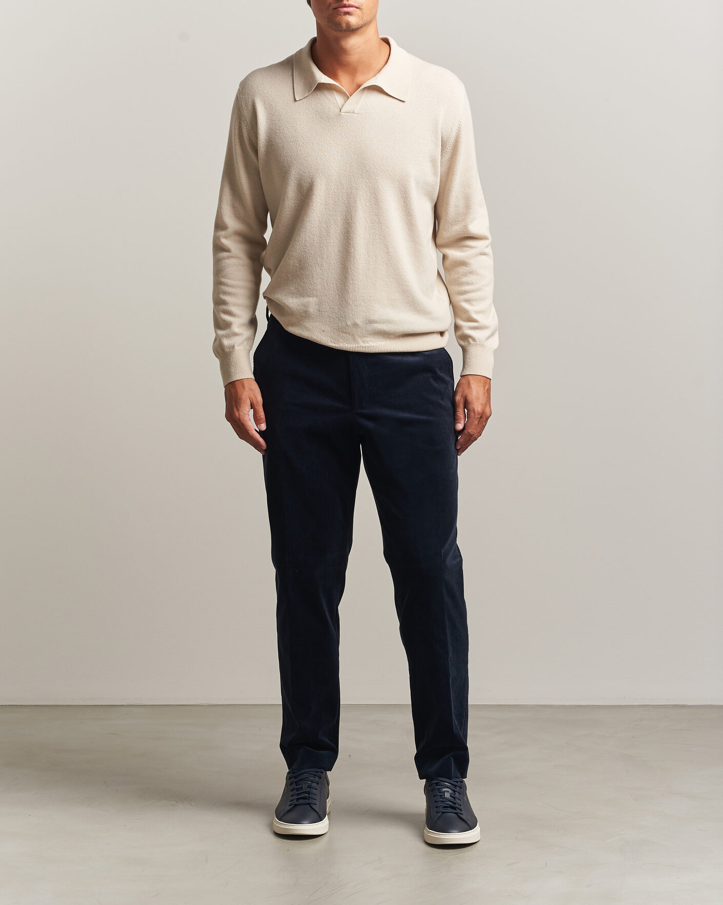 Herre | Bukser | BOSS BLACK | Perin Corduroy Drawstring Trousers Dark Blue